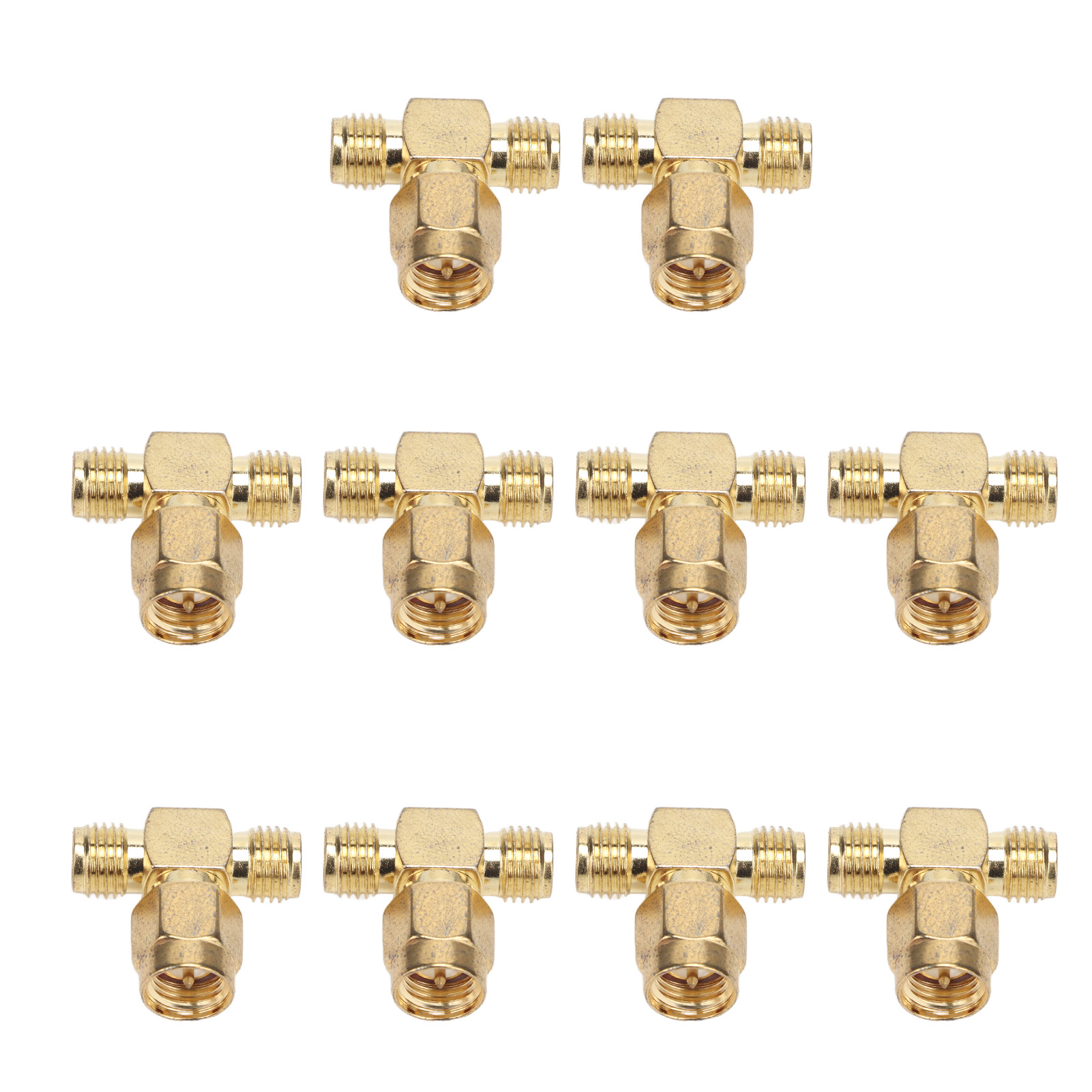 Packung Mit 10 Sma T-adaptern Mit Großer Bandbreite Für Gps-systeme, Sma-koaxialstecker Für Leiterplatten.