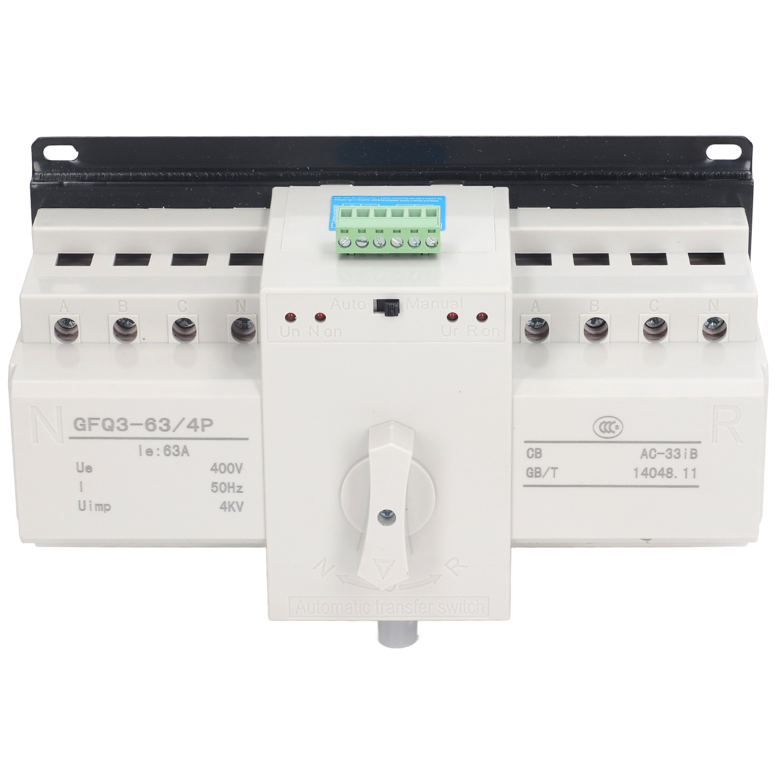 Miniatur-zweistrom-umschalter, 2 Betriebsarten, Hohe Leitfähigkeit, Für Generatoren, 400 V Ac, 63 A