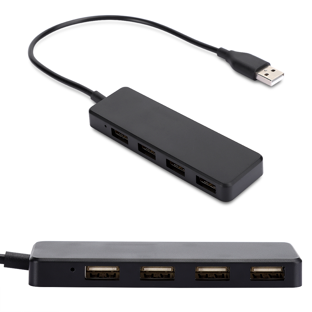 Hochgeschwindigkeits-usb-3.0-hub Für Laptops, 4 Anschlüsse, Ultradünn, Tragbar, Mit Blauer Hintergrundbeleuchtung