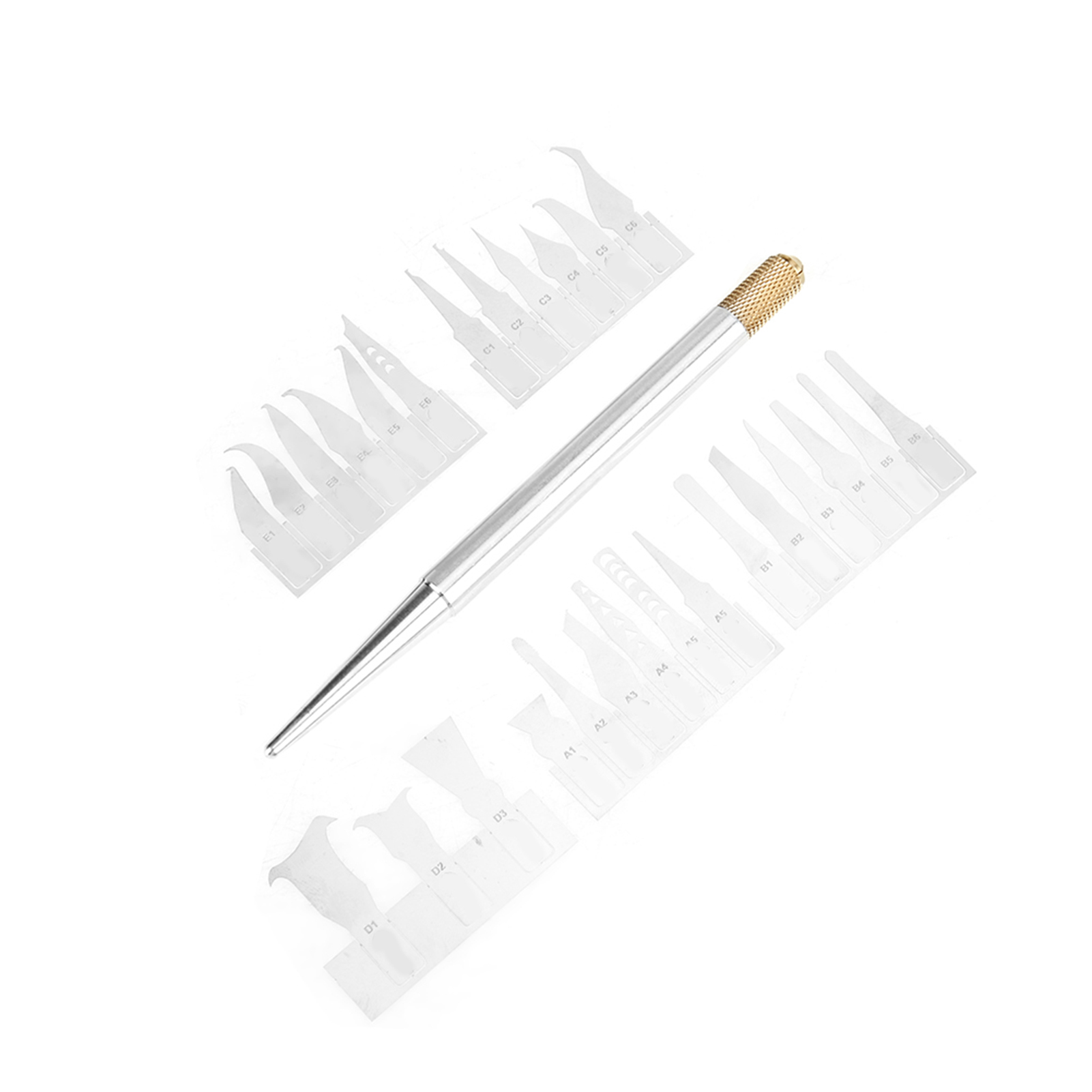 Thin Air Blade Mobiles Wartungswerkzeugset Zum Zerlegen Und Reparieren Von Bga-chips Und Prozessoren: 27 Klingen Und 1 Griff.