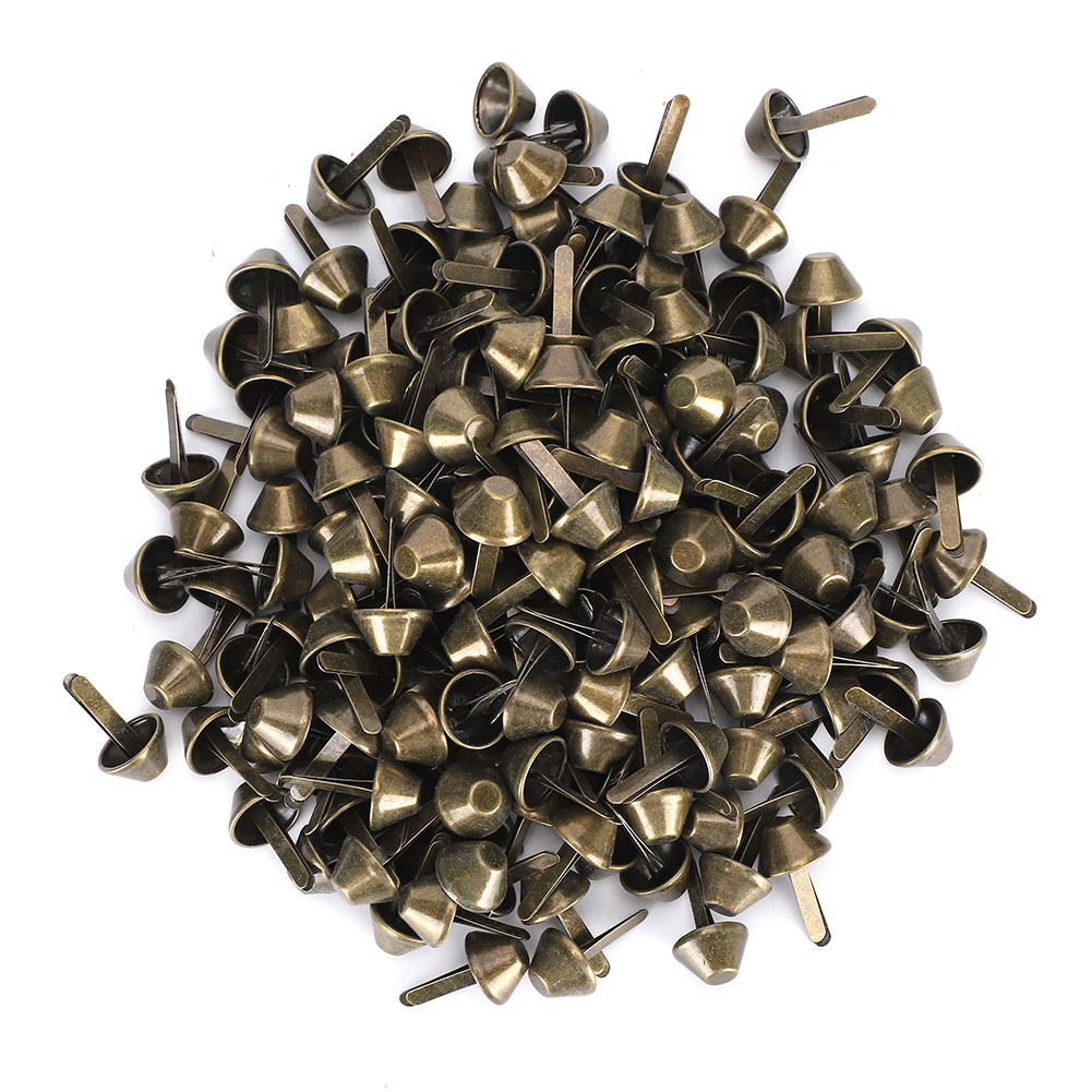 200 Flache Füße Aus Antikem Messing, Diy-zubehör Für Gepäck, Handtaschen Und Lederarbeiten, 12 Mm