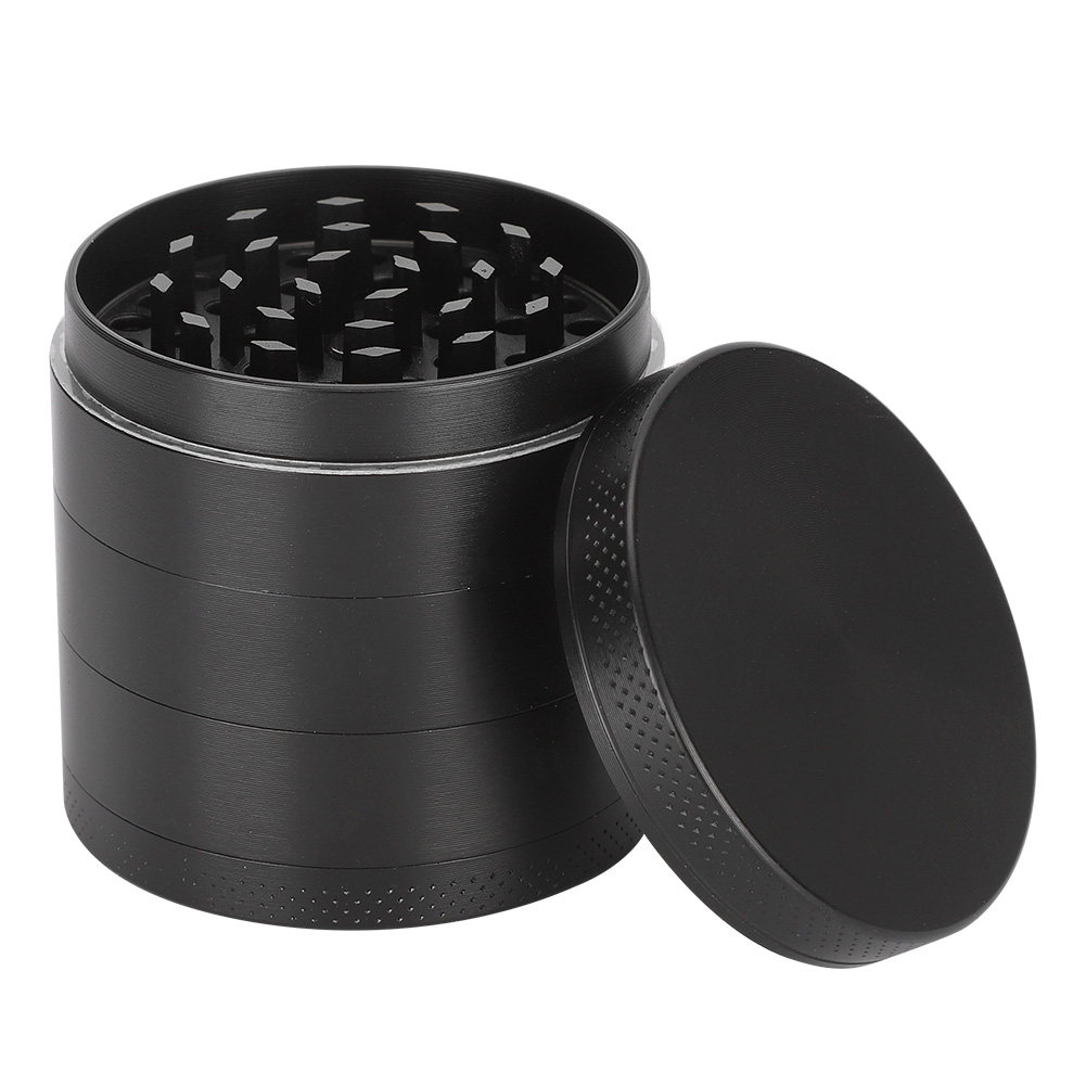 Kräutermühle Aus Zinklegierung, 5-lagig, Doppelfilter, Mahlwerk Für Pfeffer, Gewürze Und Raucharoma, 53 Mm