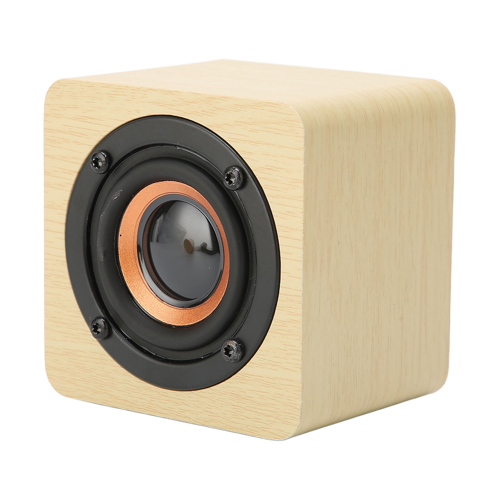 Retro-bluetooth-lautsprecher Mit Kabellosen Funktionen Für Zuhause, Reisen Und Outdoor-aktivitäten, Gelbe Holzoptik