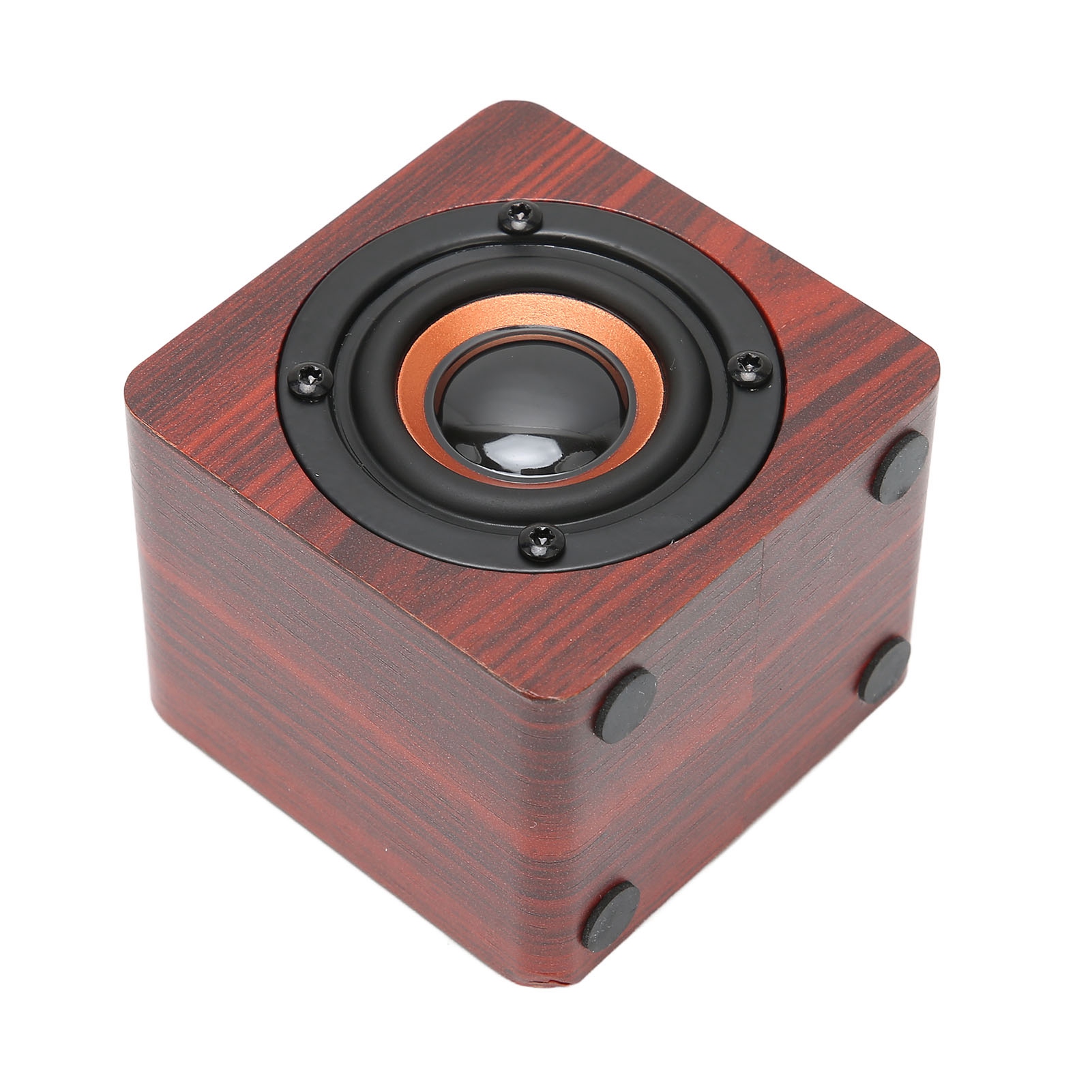 Retro-bluetooth-lautsprecher Mit Kabel Und Multifunktionsfunktion Für Zuhause, Reisen Und Outdoor-aktivitäten. Holzoptik In Redwood-optik.