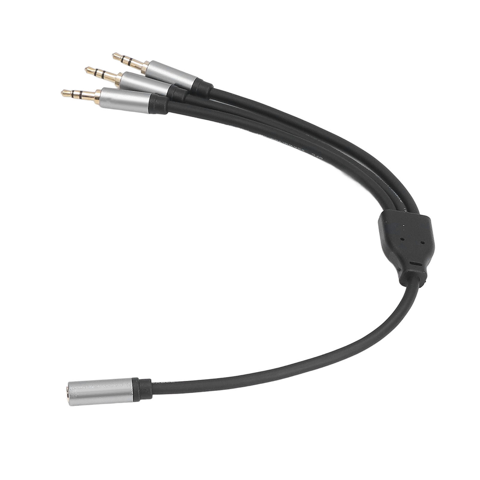 3,5-mm-trrs-auf-3,5-mm-stereo-splitterkabel (weiblich/männlich) Für Mobiltelefone, Pcs, Tablets, Laptops Und Gaming-headsets, 30 Cm (1 Fuß), 1 Weiblicher Stecker Auf 3 Männliche Stecker.