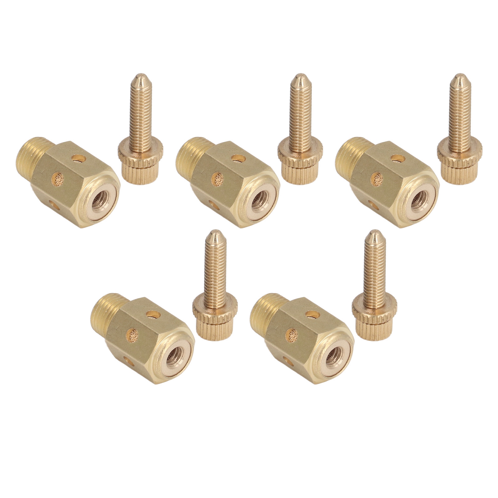 5-teiliges Pneumatisches Auspuffschalldämpfer-set Aus Messing, Geräuschreduzierer, Psc-01