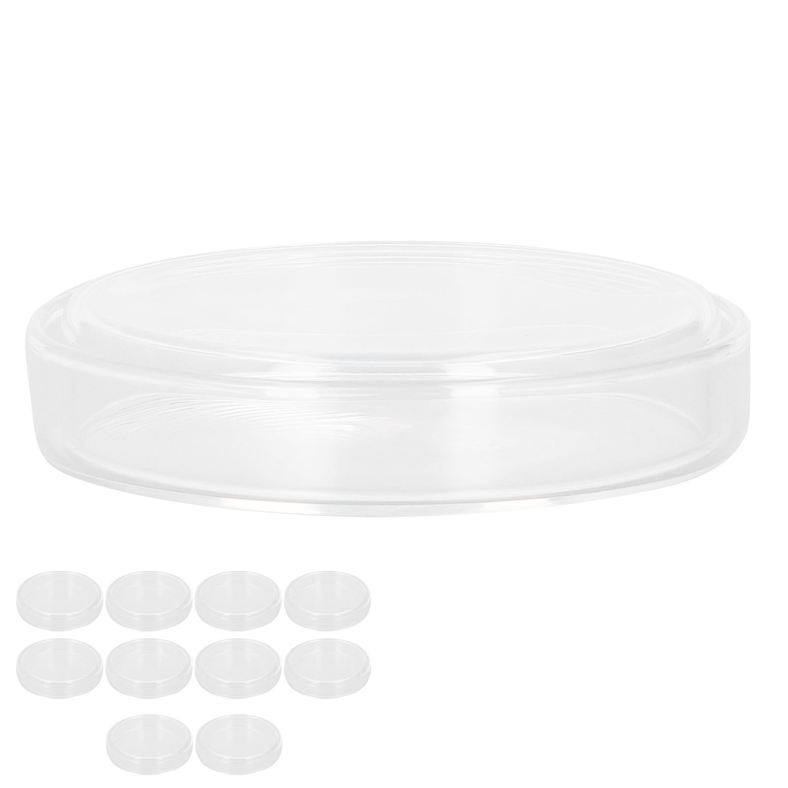 Borosilikatglas-petrischalen Mit Deckel, 10 Stück, Für Biochemische Laborinstrumente.