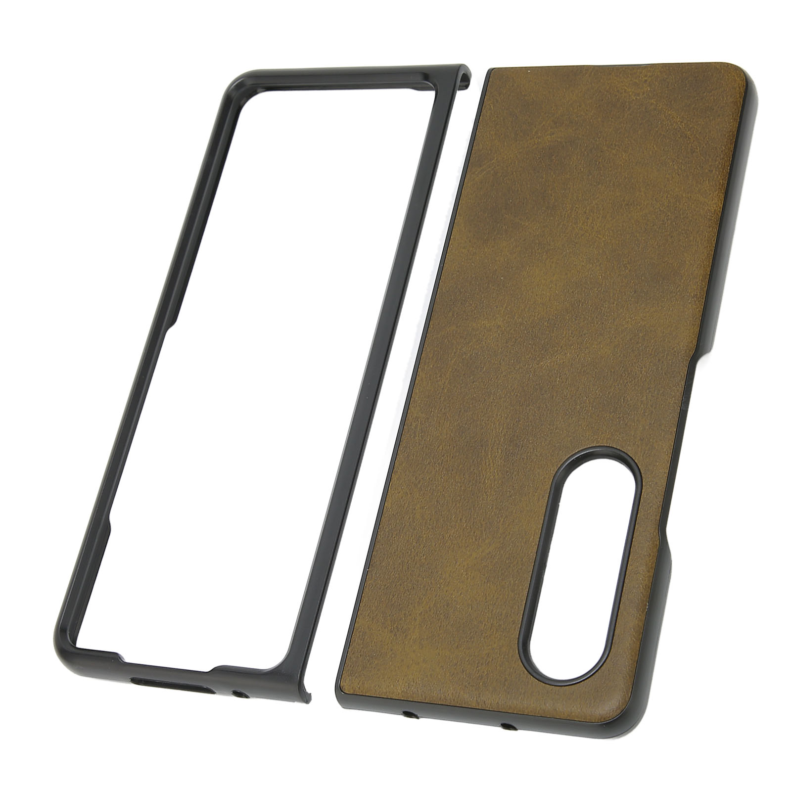 Kratzfeste Schutzhülle Aus Pu-leder Für Galaxy Z Fold 3, Farbe: Camouflage-grün