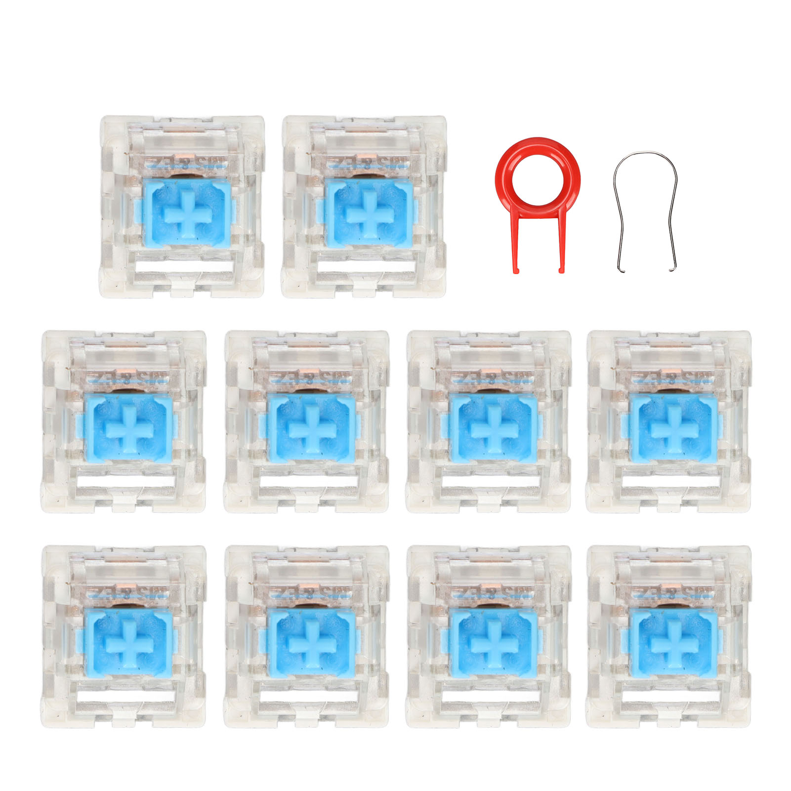 Packung Mit 10 Blauen Tastaturschaltern, Saubere Verarbeitung, Für Den Diy-austausch Mechanischer Schalter, Staubdicht