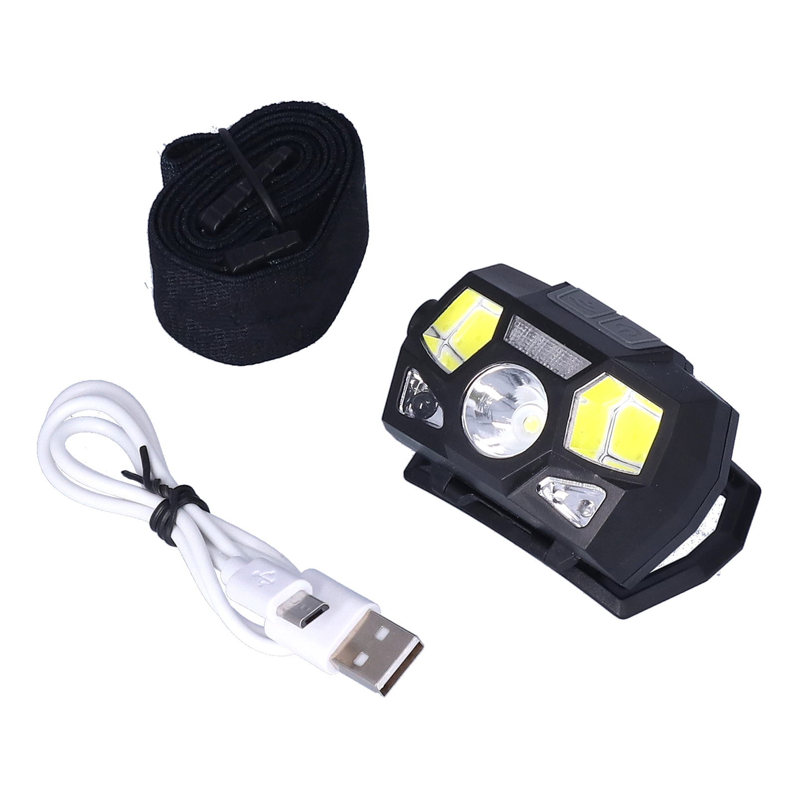 Hochleistungs-stirnlampe, Lange Akkulaufzeit, Sensorschalter, 60° Verstellbarer Neigungswinkel, Ideal Für Sport