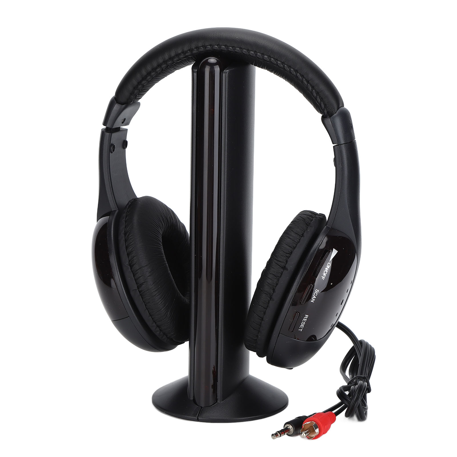 5-in-1 Hifi-funkkopfhörer Mit Tiefen Bässen, Fm-radio Und Monitoring-funktion Für Pc Und Fernseher.