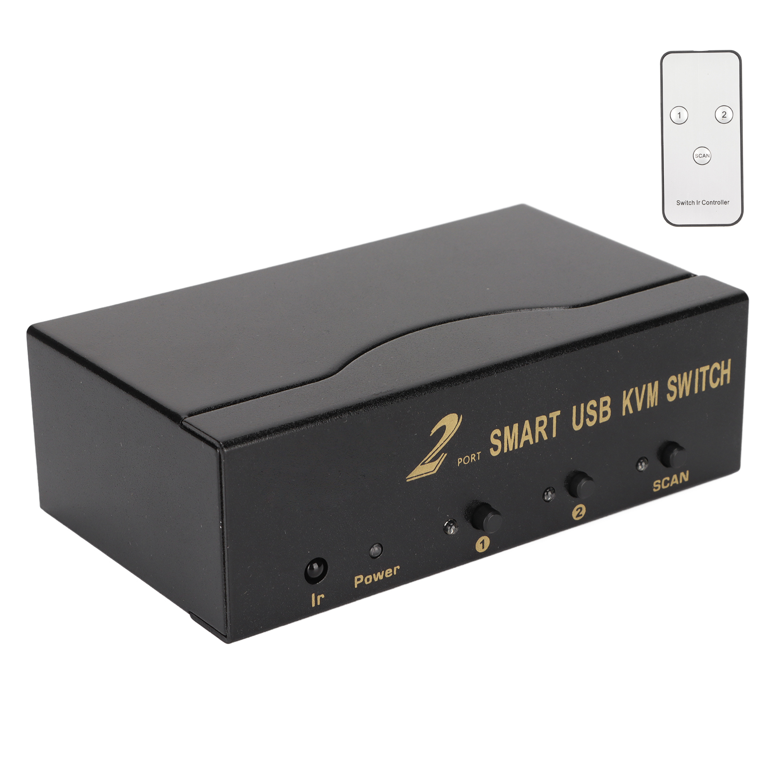 Vga-kvm-switch Mit 2 Eingängen Und 1 Ausgang, 4 Usb-anschlüssen, Video-sharing Für Mehrere Bildschirme, Maus Und Tastatur, 100-240v-stecker.