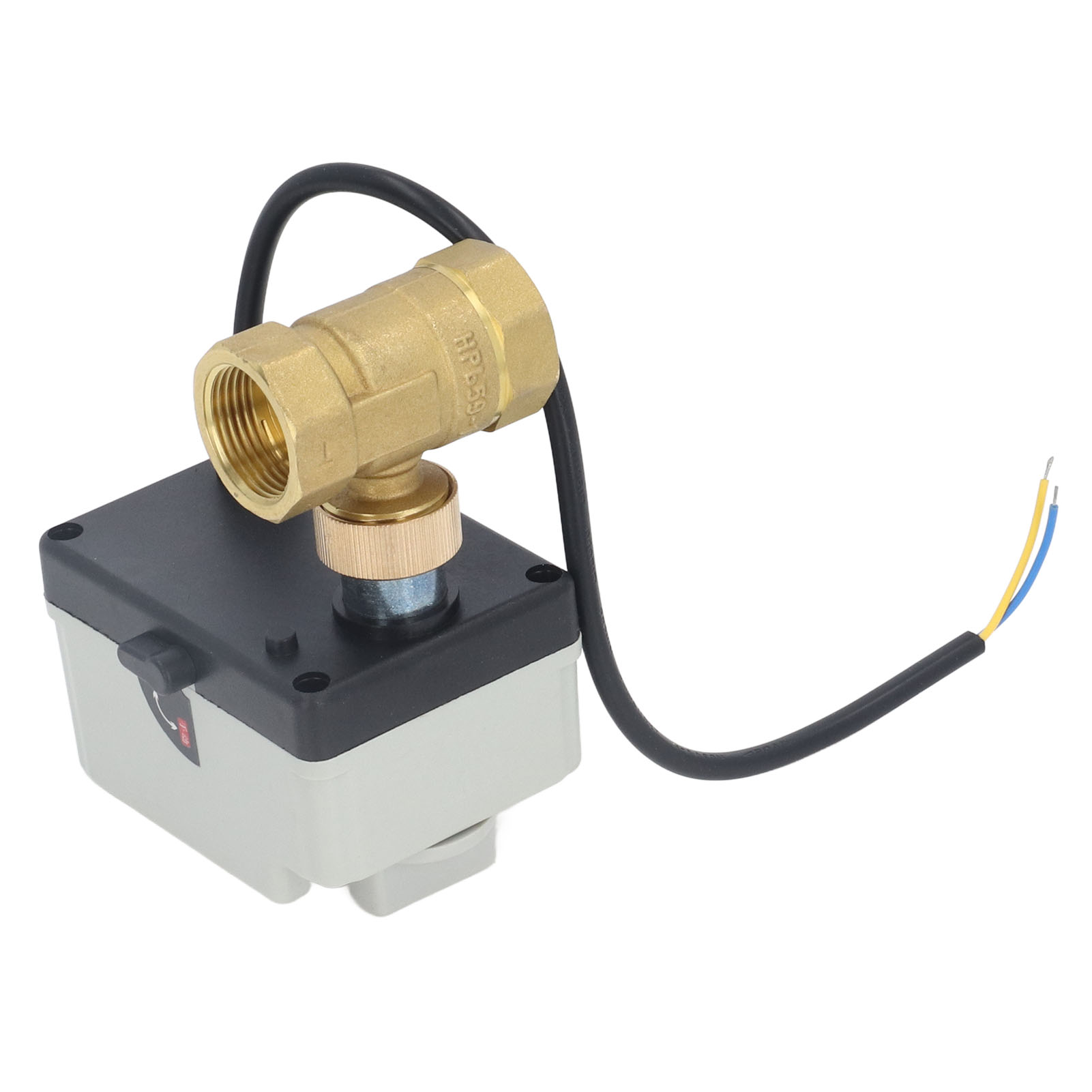 Motorisierter Kugelhahn, Normalerweise Geschlossen, Schutzart Ip54, Messinggehäuse, Abs-gehäuse, 2-wege-kugelhahn, Gleichstrom 12–24 V, Dn20 3/4