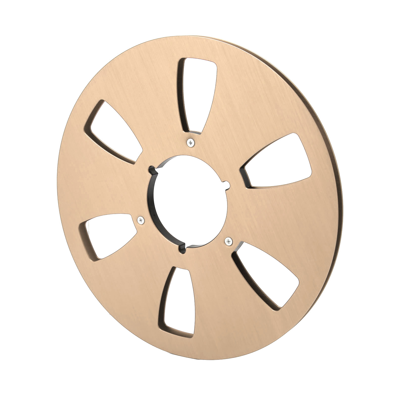Leere Aufwickelspule 1/4" 10,5" (ca. 26,7 Mm), 6 Löcher, Aluminiumlegierung, Universalöffnung, Maschinenteil, Tonband-aufwickelspule, Gold