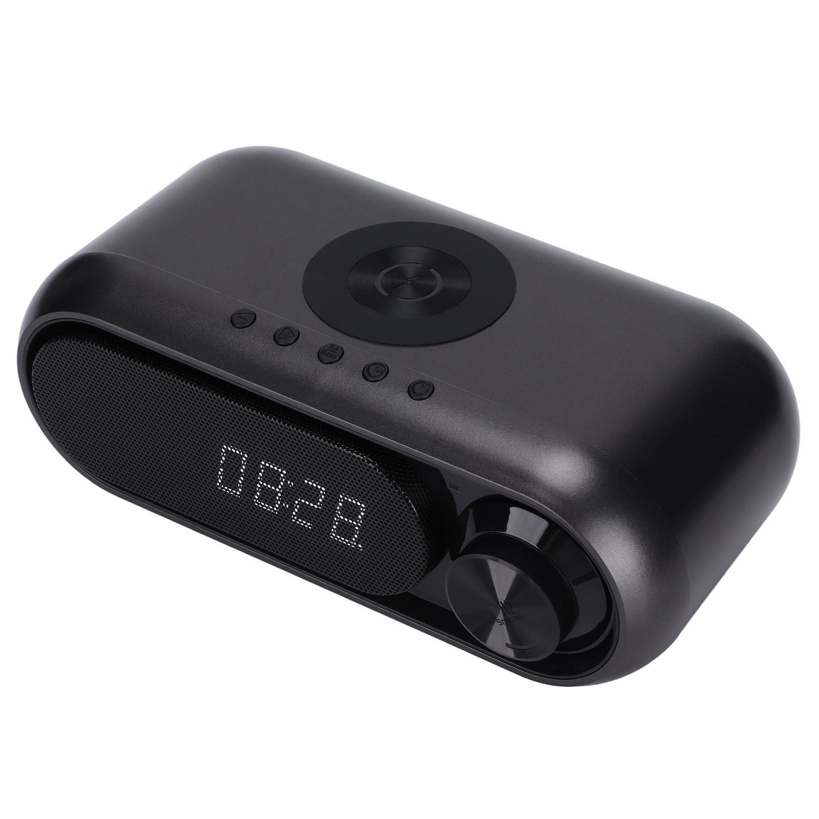 Bluetooth-lautsprecher Mit Subwoofer, Kabellosem Ladegerät Und Led-wecker Für Den Heimgebrauch