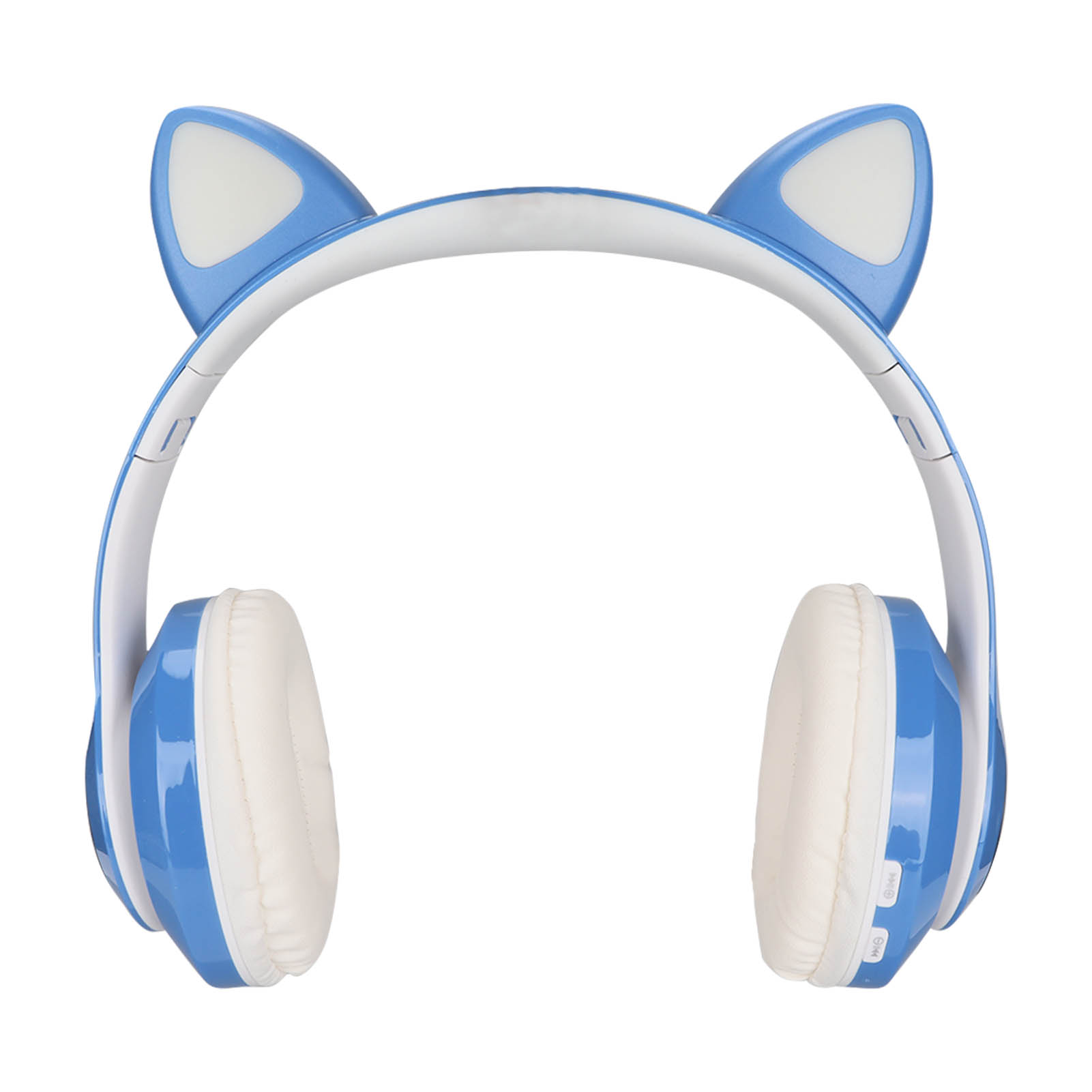 Lxb39c Kinder-bluetooth-5.0-faltkopfhörer Mit Leuchtenden Katzenohren (hellblau)