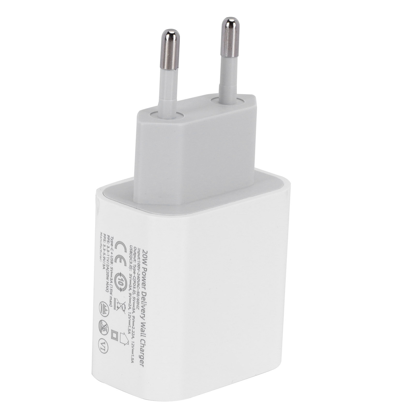 20w Pd M3 Ladegerät Für Mobiltelefone Und Tablets, Typ-c Schnellladegerät, 100v-240v Reiseadapter (eu-stecker)