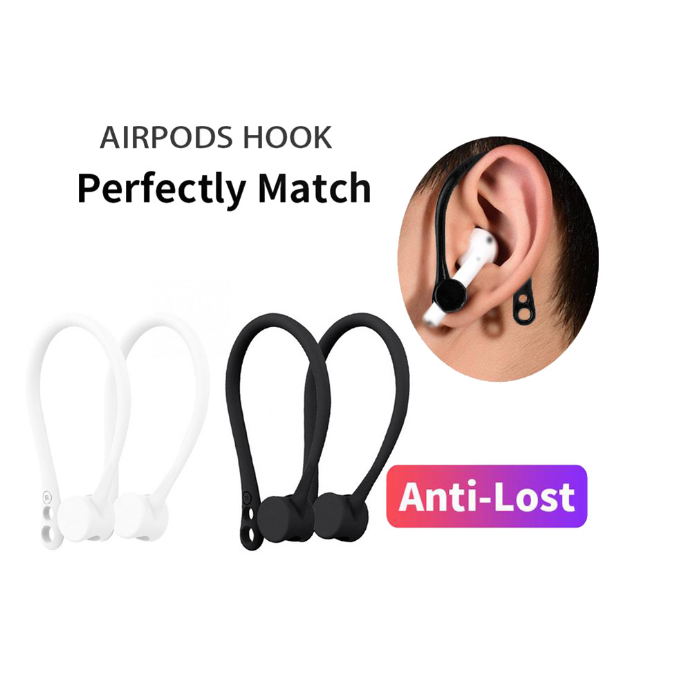 2 Paar Ohrhaken Für Apple 1/2"-bluetooth-kopfhörer, Anti-fall-halterung, Ideal Zum Laufen, Joggen Und Radfahren