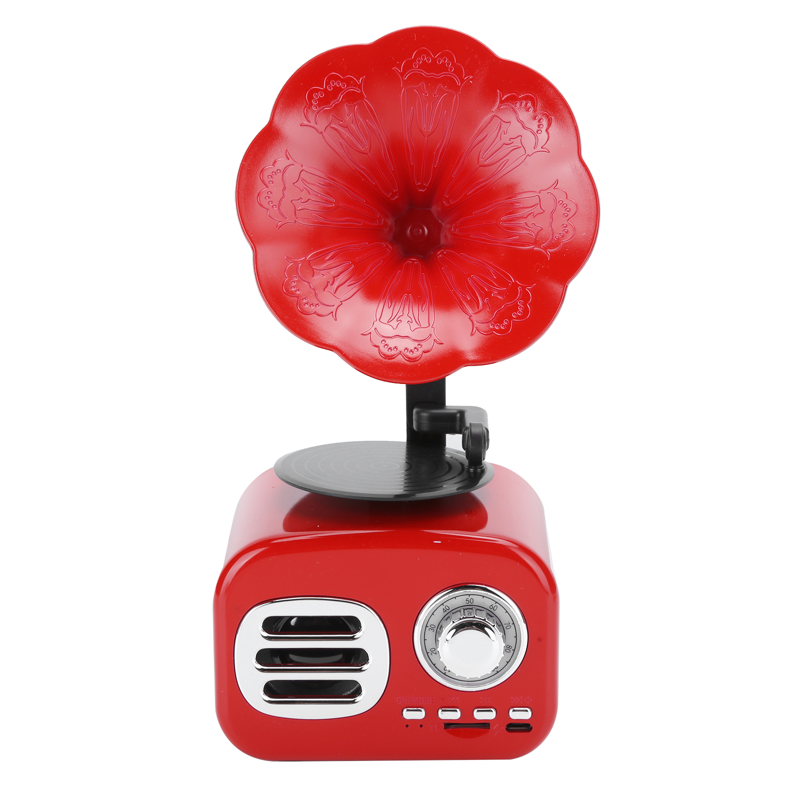 Vintage-retro-bluetooth-lautsprecher, Tragbar, Rot, Zubehör
