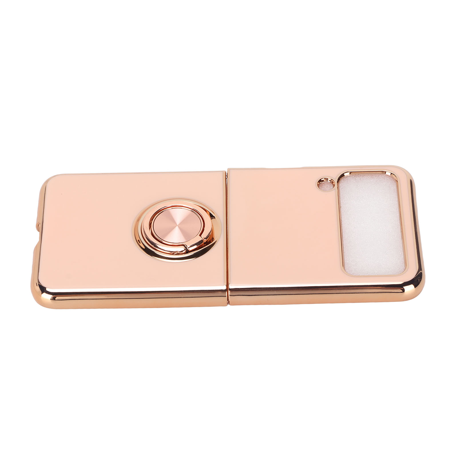 Magnetische Schutzhülle Für Das Z Flip 3 Smartphone, Mit 360° Drehbarem Ständer Und Fingerschlaufe, Hellrosa.