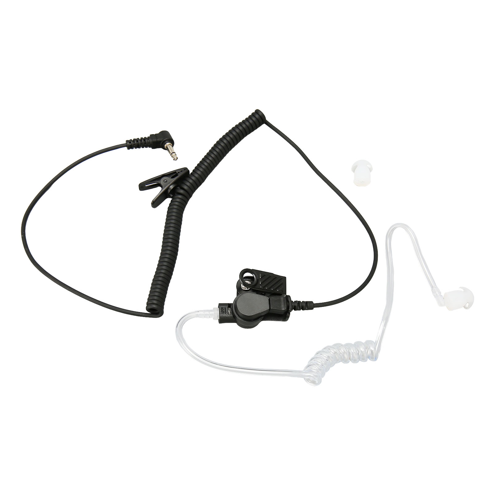 Akustischer Röhrenkopfhörer Mit 3,5-mm-klinkenstecker Und Transparenter Akustikspule Für Funkgeräte, Telefone, Mp3- Und Mp4-player