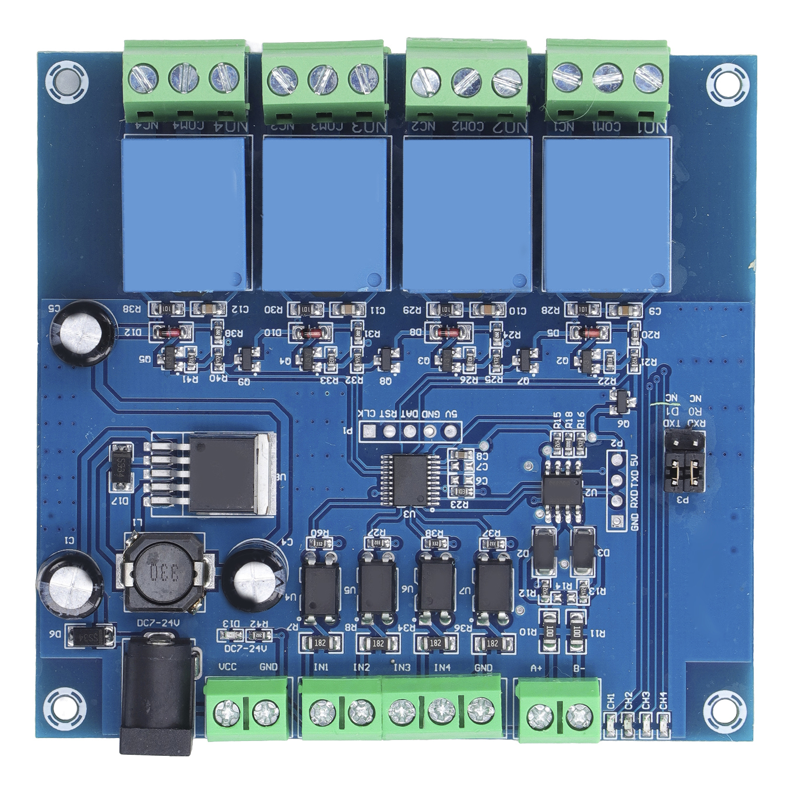 4-kanal-pcb-rtu-relaismodul, Platinenrelais, Rs485-ttl-schalter, Verpolungsschutz
