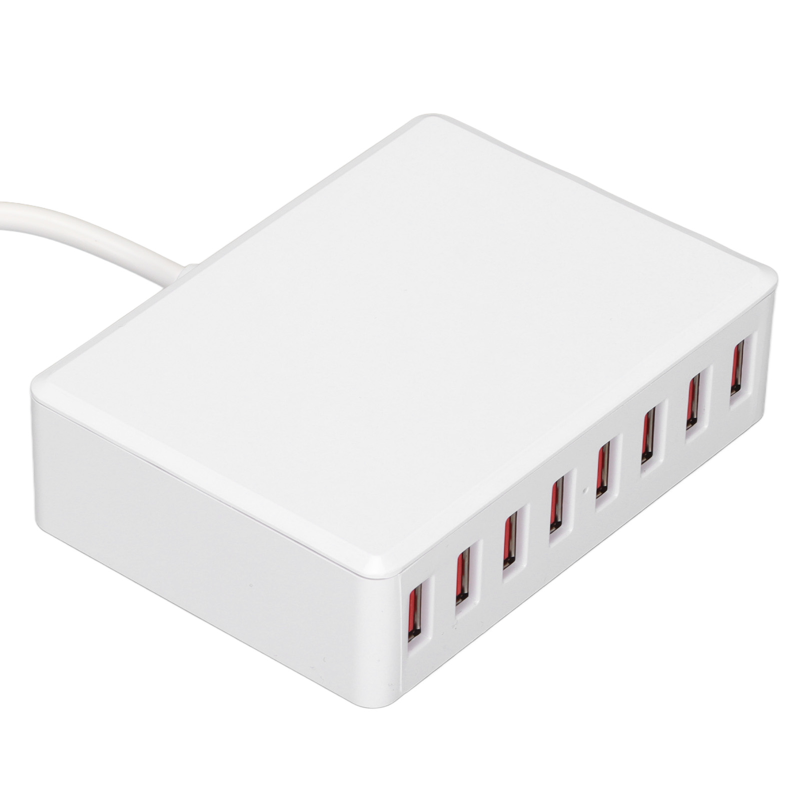 40w Multi-usb-ladegerät Mit 8 Anschlüssen, Usb-ladestation Für Den Schreibtisch, Universal-reiseadapter, 100-240v-stecker.