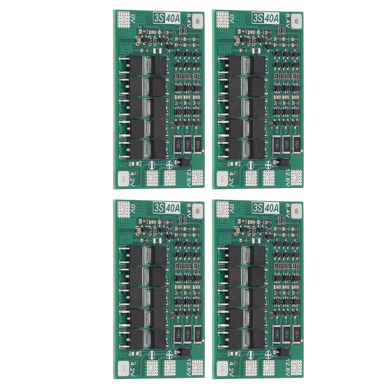 Packung Mit 4 Lithium-batterieschutzplatinen (pcbs) Mit 3 Mos-transistoren, Präziser 40-a-lithium-batterie-ausgleichsregler