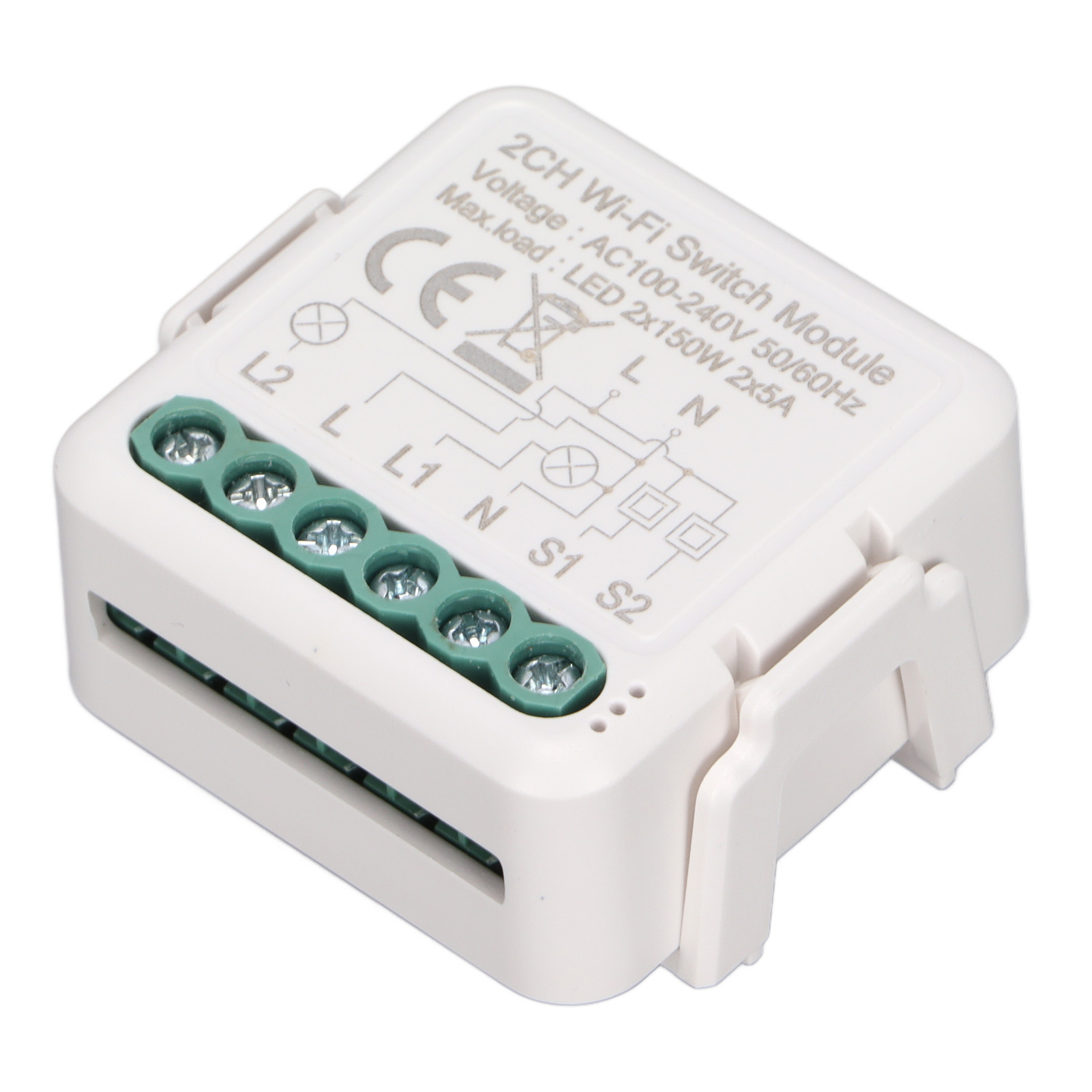 Intelligentes Zwei-wege-ein/aus-wlan-schaltmodul, Intelligentes Schaltmodul Für Wlan-automatisierung Und Sprachsteuerung