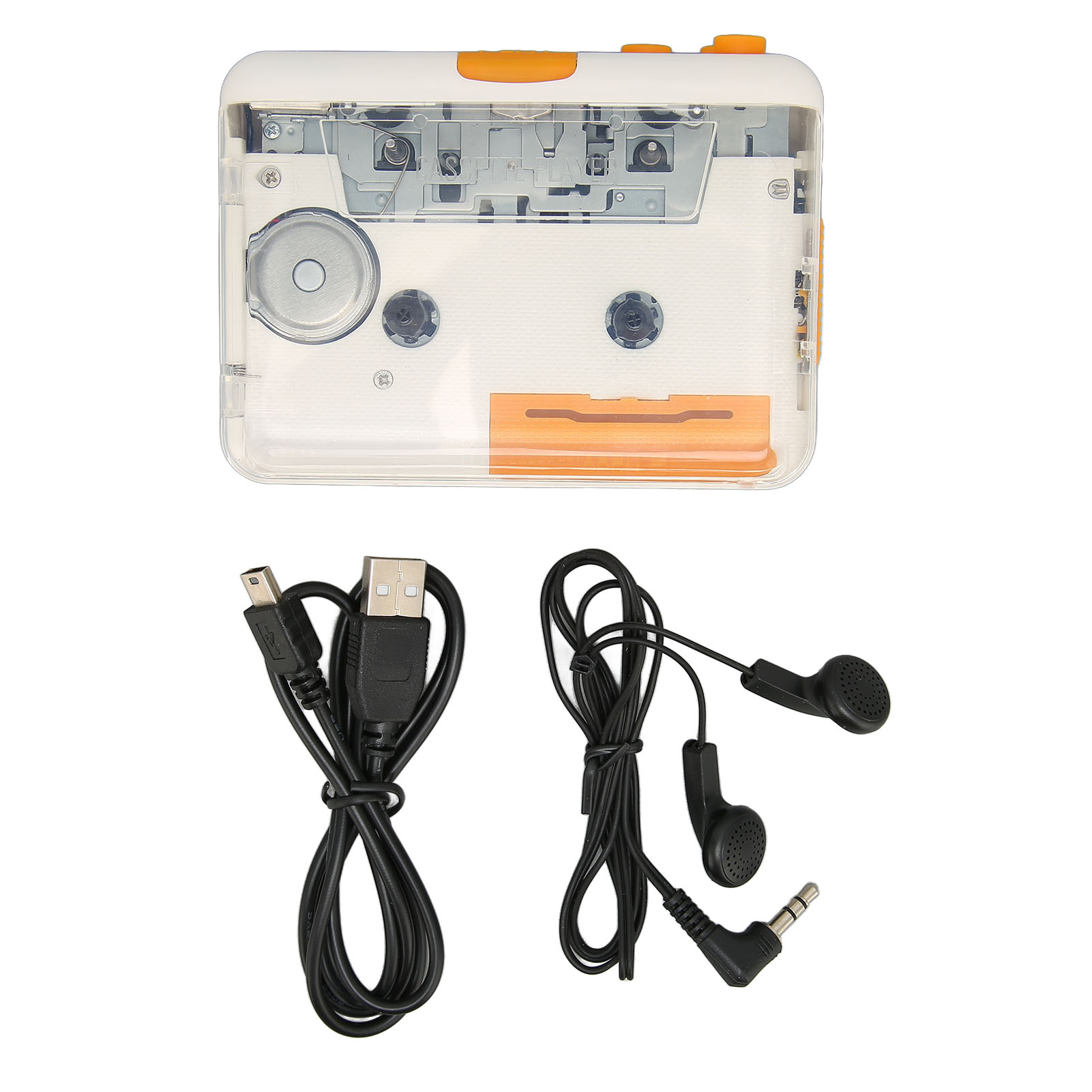 Plug-and-play-usb-kassettenkonverter, Tragbarer Mp3-player Mit Kopfhörern Für Ipod Und Pc.