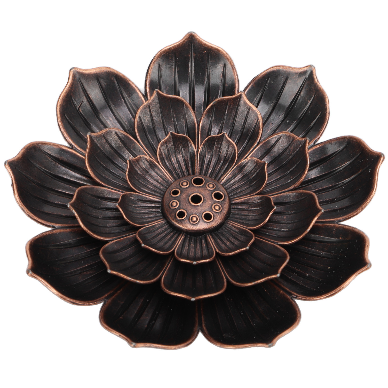 Dreistöckiger Räuchergefäßhalter Aus Metall, Einzigartiges Orientalisches Design, Lotusförmiger Räuchergefäß Für Meditations- Oder Yogaräume