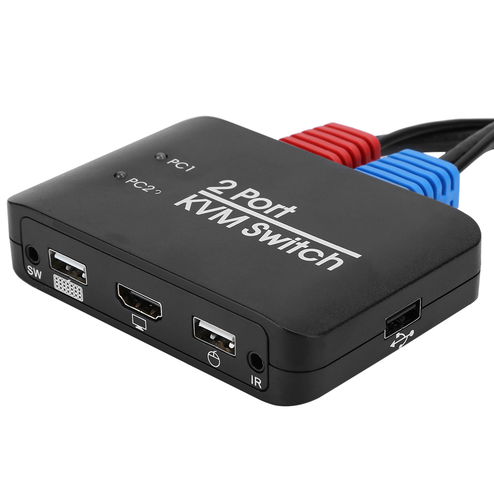 Kvm-switch 2 Port Usb 2.0 Hdmi Umschalter Für Windows/ios/os X/linux/netware/unix/android