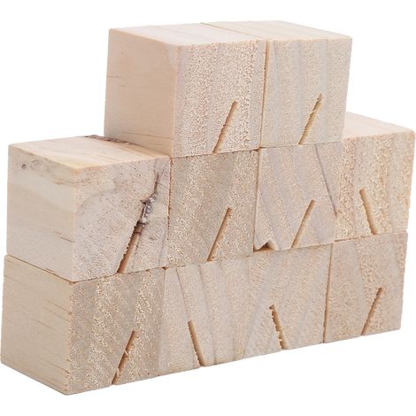 Set Mit 10 Tischkarten Aus Holz, Glatte, Handpolierte Oberfläche, Rustikaler Stil, Originelle Tischkartenhalter Für Partys, Quadratisch