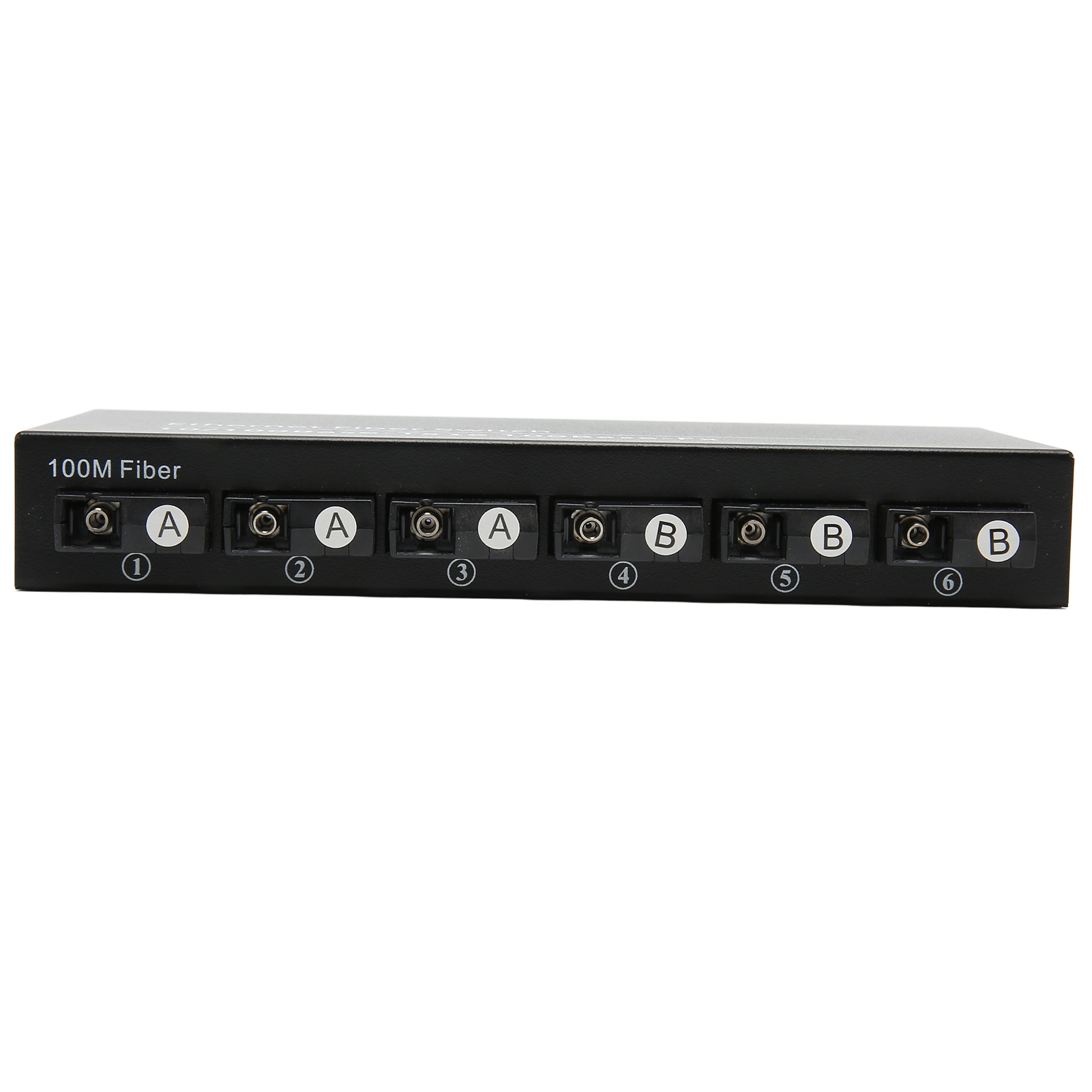 Ethernet-glasfaser-switch (tx 1310 Nm / Rx 1550 Nm), 6 Optische Ports, 2 Stromanschlüsse, Reichweite Bis Zu 25 Km, Rj45-anschluss, Glasfaser-transceiver, 100–240 V, Europäischer Stecker