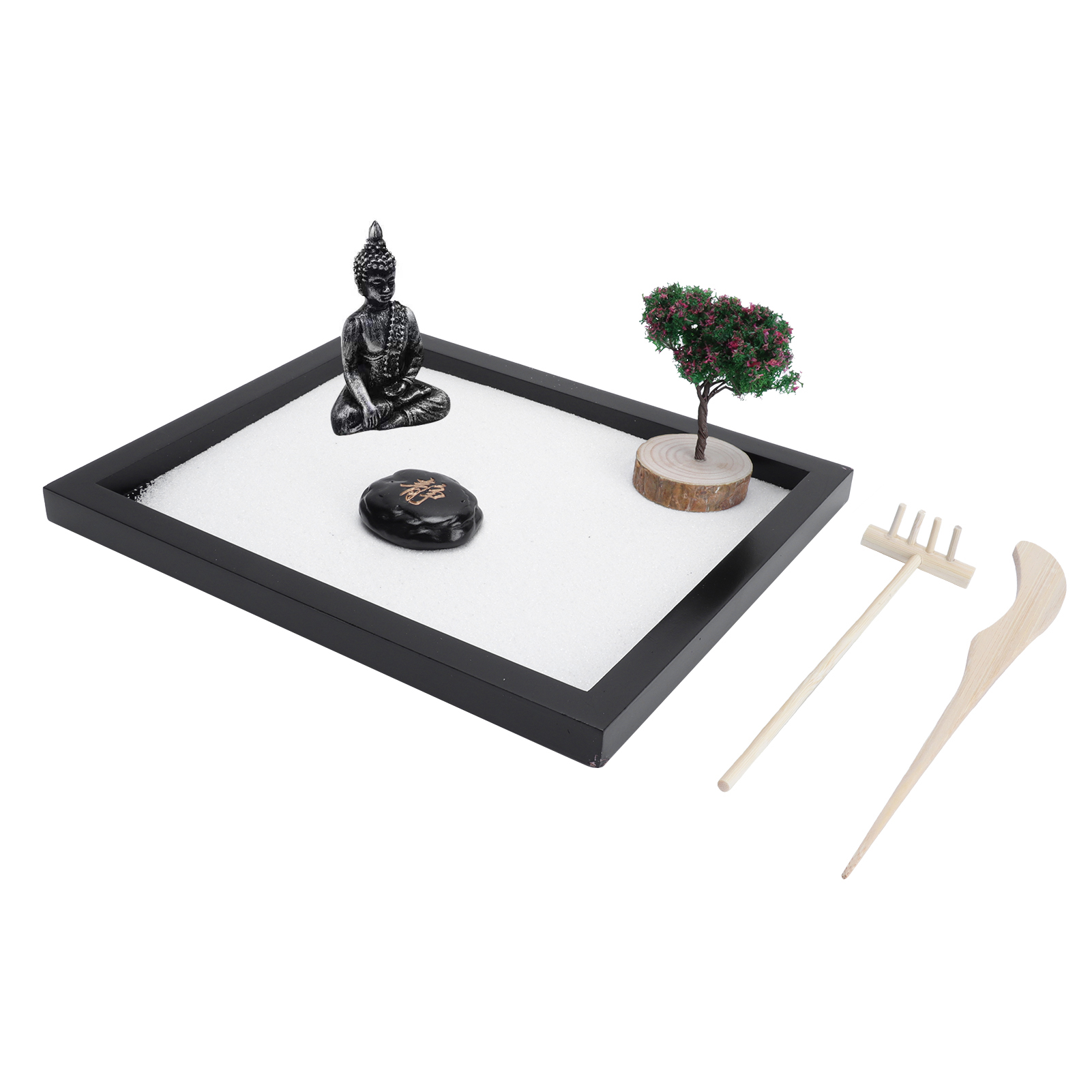 Zen-garten-set, Japanisches Mini-meditationstablett, Tischdekoration Für Zuhause Oder Büro