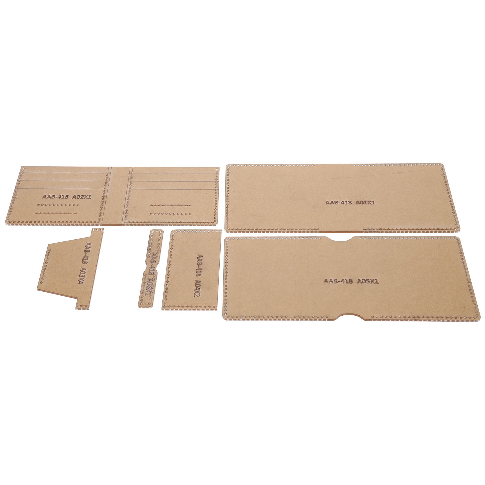 Set Mit 6 Schablonen Für Geldbörsen-designs, Diy- Und Bastelwerkzeuge.
