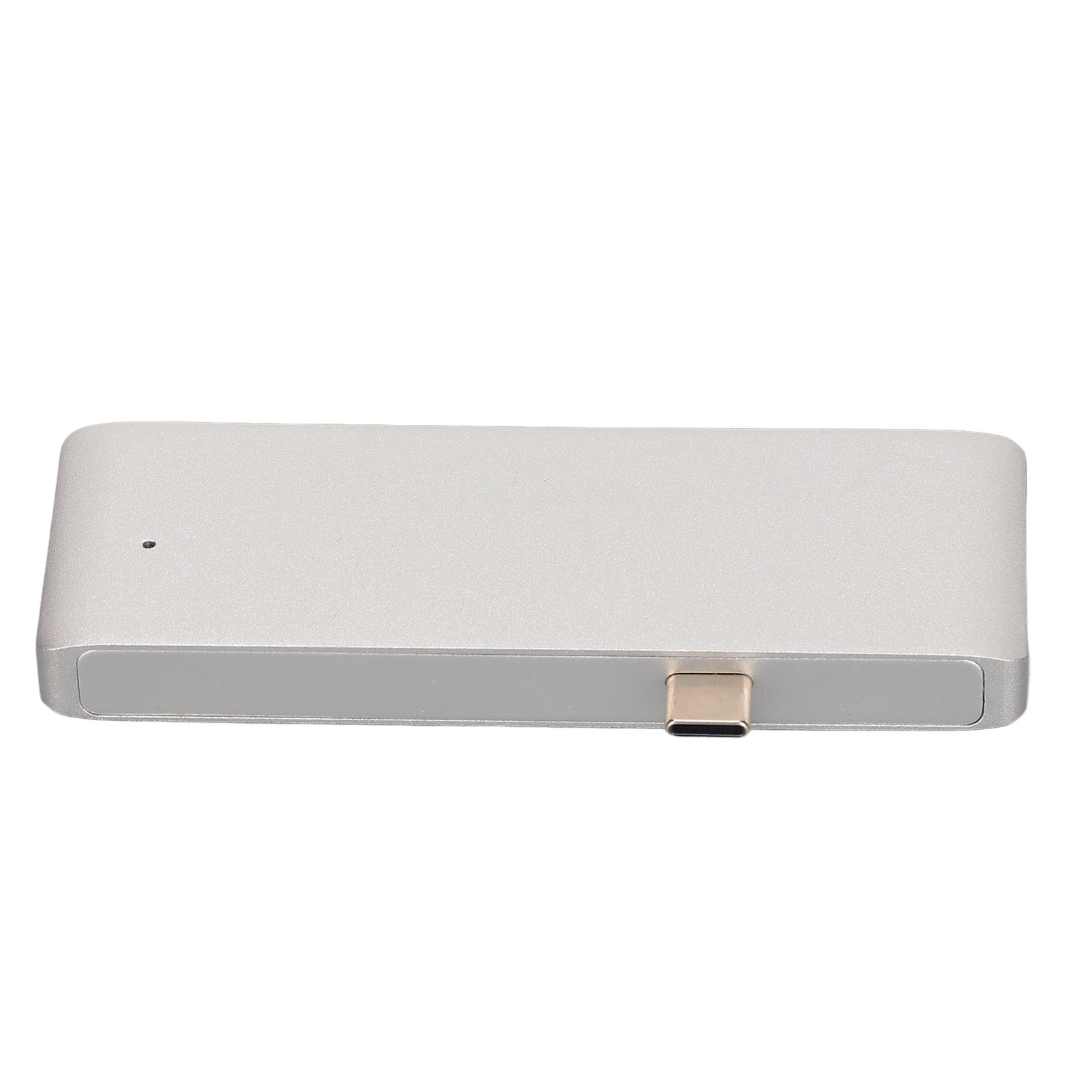 Tragbarer 5-in-1 Usb-c-hub Mit Pd-schnellladefunktion Und Mehreren Anschlüssen, Usb-c-adapter Für Macbooks Und Tablets, Silber