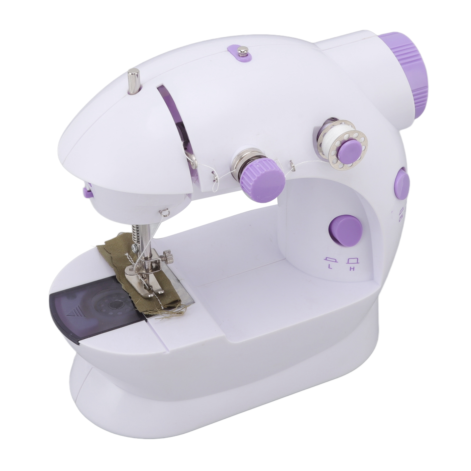 Tragbare, Leise Mini-nähmaschine Mit Led-licht, Ideal Für Die Herstellung Von Handtaschen Und Vorhängen (eu-stecker 100-240 V).