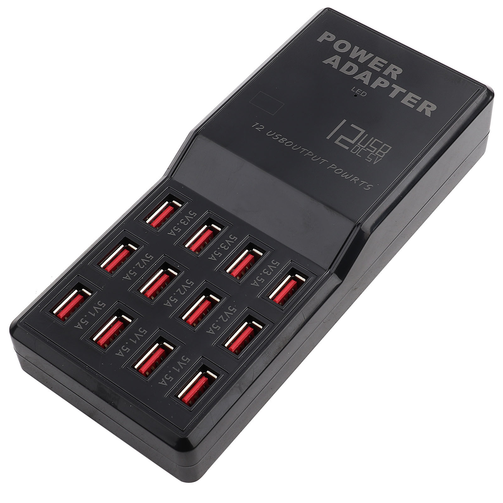 12-port-usb-schnellladestation Für Mobiltelefone Und Tablets (110–240 V) Eu