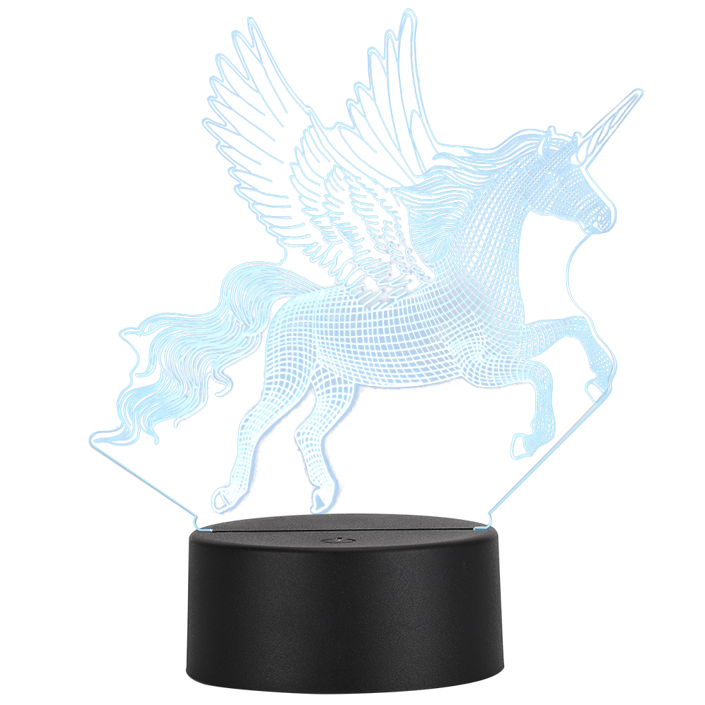 3d-einhorn-nachtlicht, Usb-led-lampe Mit Touch-schalter, Schreibtischlampe, Geschenk