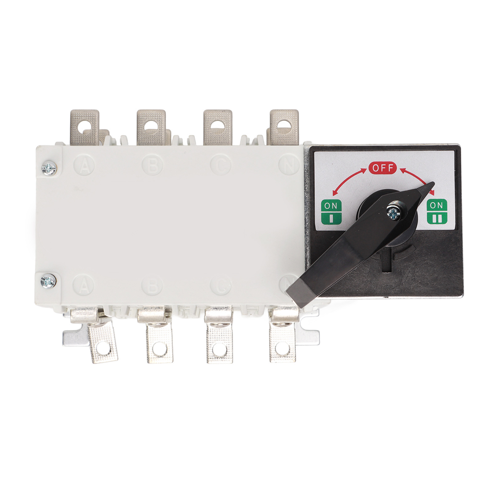 4-poliger, Manueller Doppel-leistungsumschalter Ip65, Zweistufiger Trennschalter, 400 V Ac, 50 Hz, 32 A