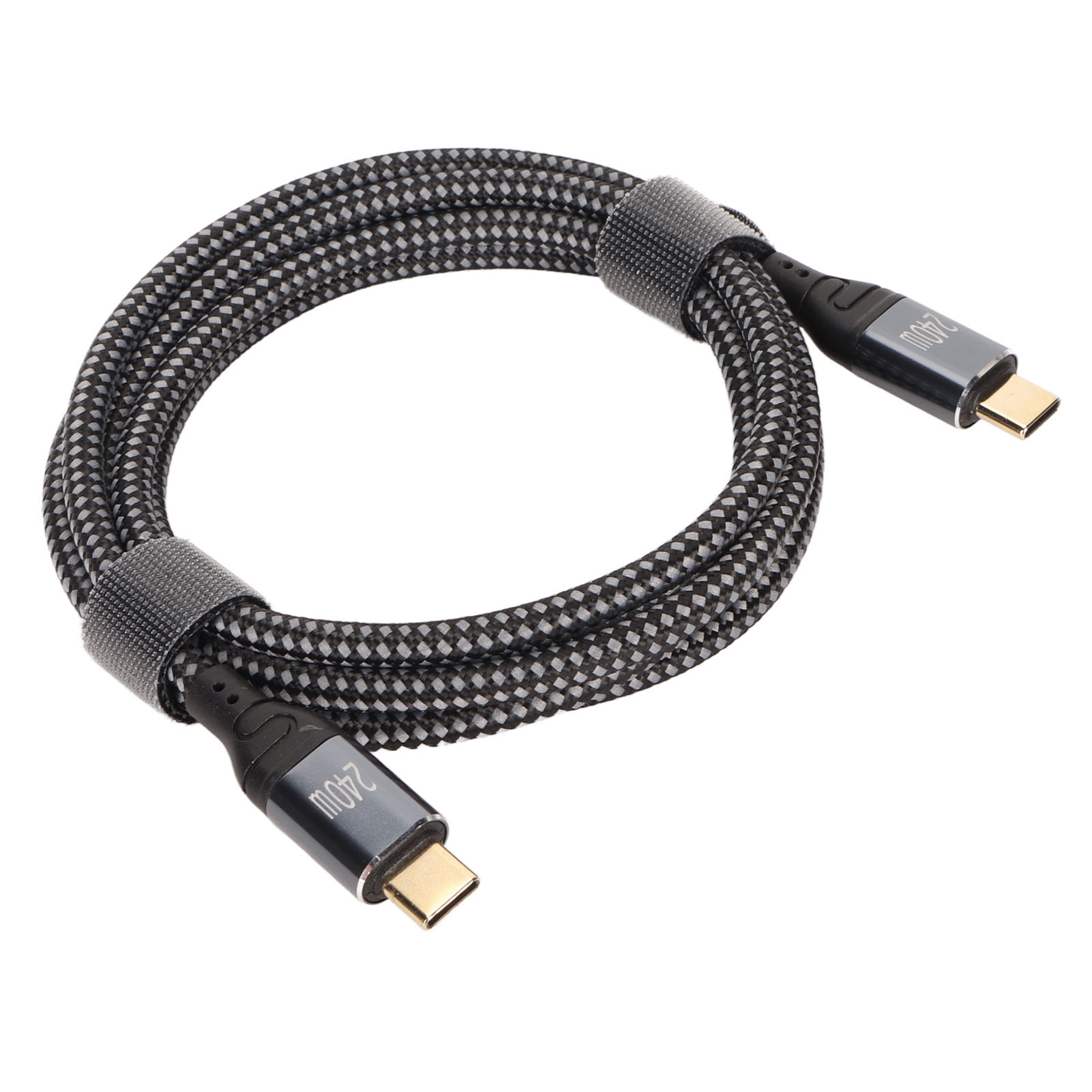 1,5 M (4,9 Ft) Nylon-usb-c-zu-usb-c-kabel, Stecker-zu-stecker, Pd240 W, Pd3.1, E-mark-chip, Für Laptop, Handy Und Tablet.