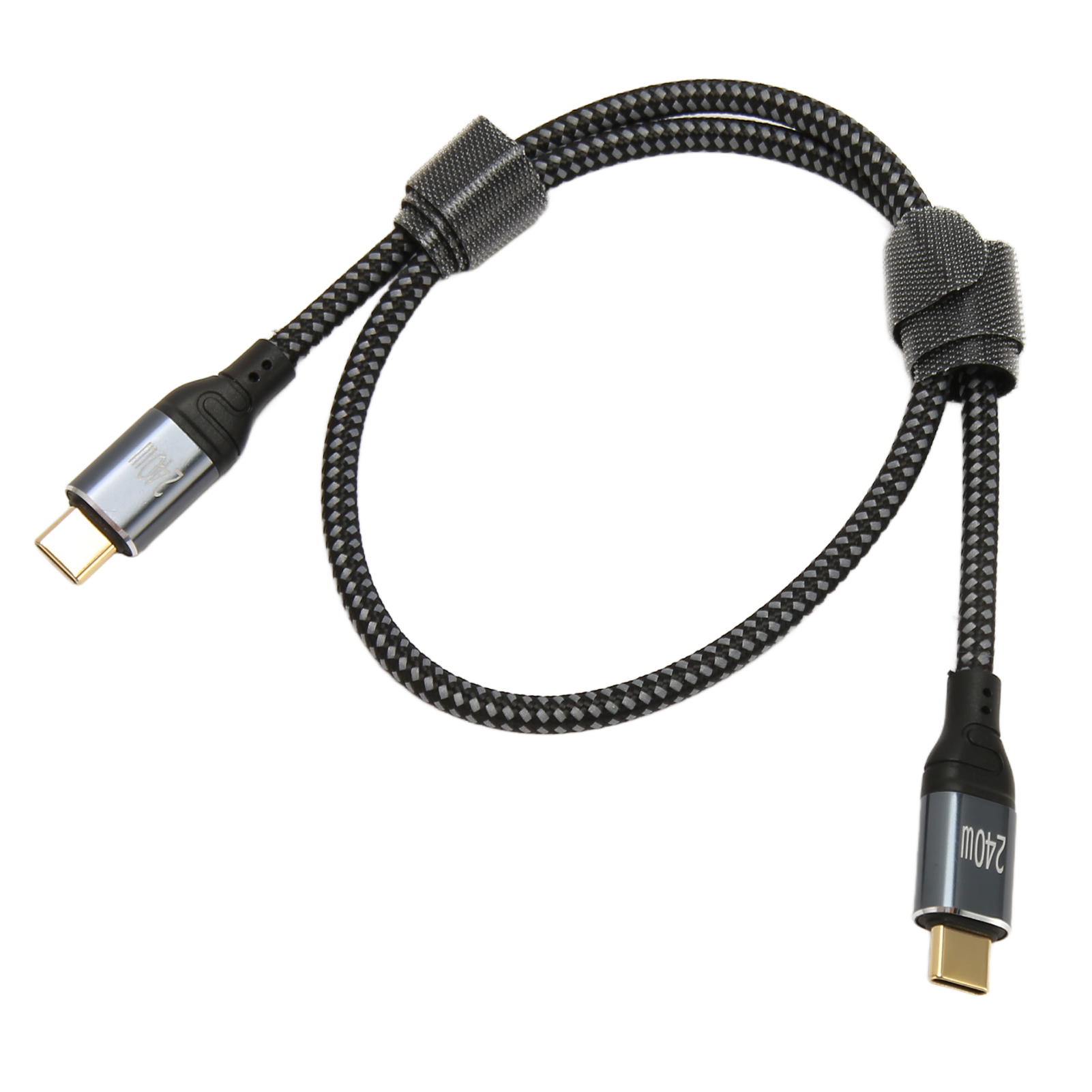 50 Cm (1,6 Fuß) Usb-c-zu-usb-c-stecker-zu-stecker-kabel, Pd240w, Pd3.1, E-mark-chip, Nylon, Für Laptop, Handy Und Tablet.