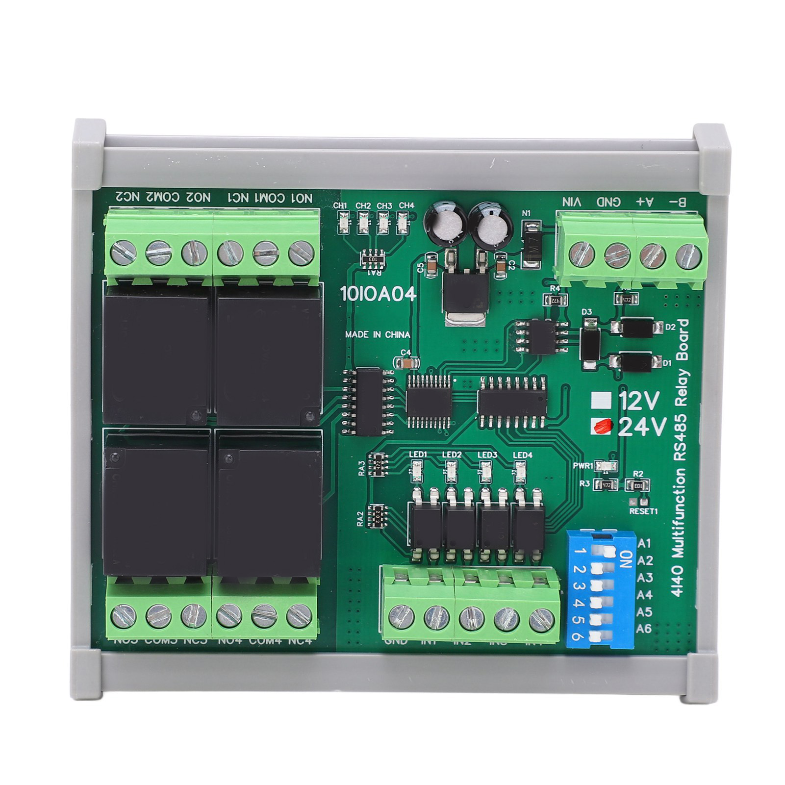 4-kanal-rs485-rtu-relaismodul Auf Leiterplatte Mit Gehäuse, Industrielle Steuerungskomponenten, 24 V Dc
