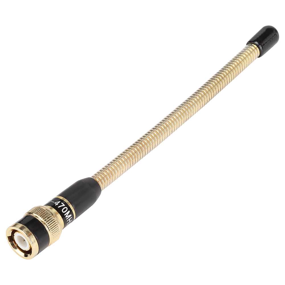 Robuste 16 Cm Professionelle Uhf-antenne Mit Flexiblem Bnc-stecker Und Feder Für Icom Ic-v9 Walkie-talkie (golden)