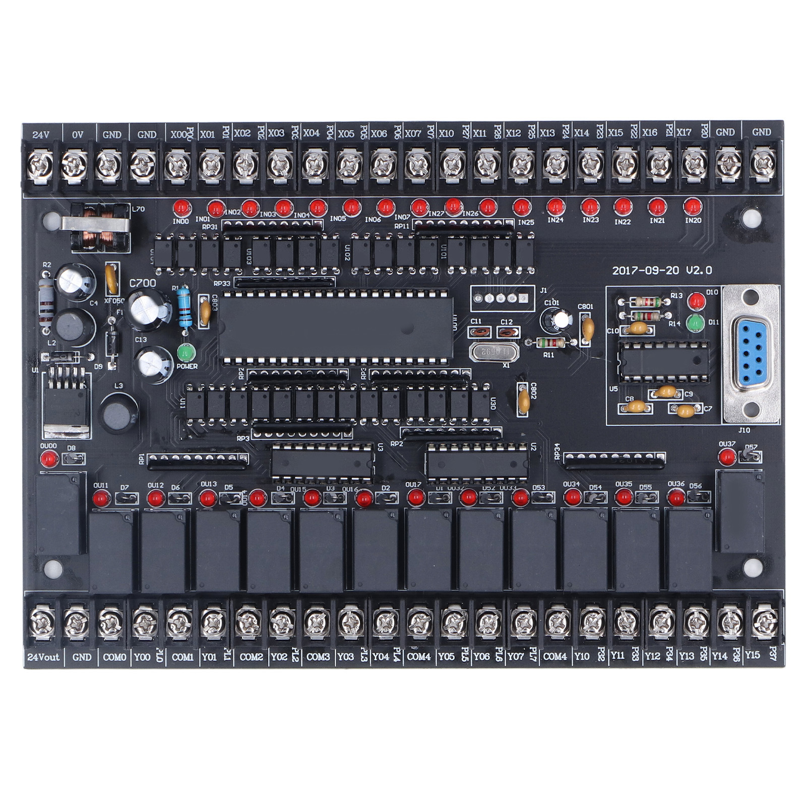 Industrielle Sps-steuerplatine (speicherprogrammierbare Steuerung) – Einzelchip-leiterplatte – 24 V Dc Speicherprogrammierbare Steuerung