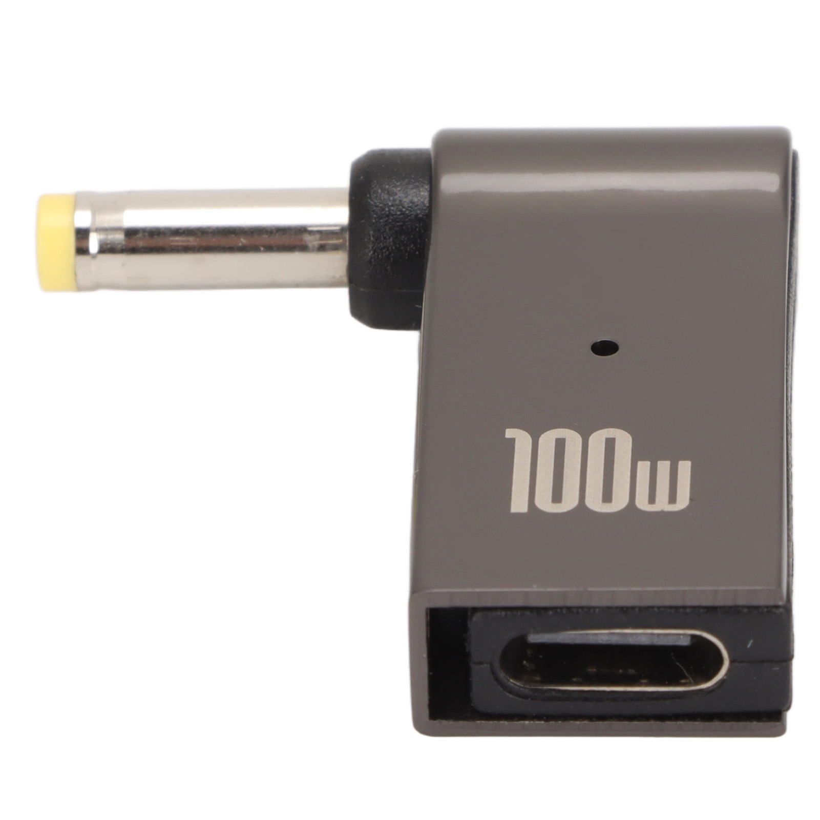 Weiblicher Usb-c-netzadapter Mit Pd-schnellladechip, Aluminiumlegierung, Abgewinkeltes Design, 100-w-netzkabel Für Laptops, 4,8 X 1,7 Mm.