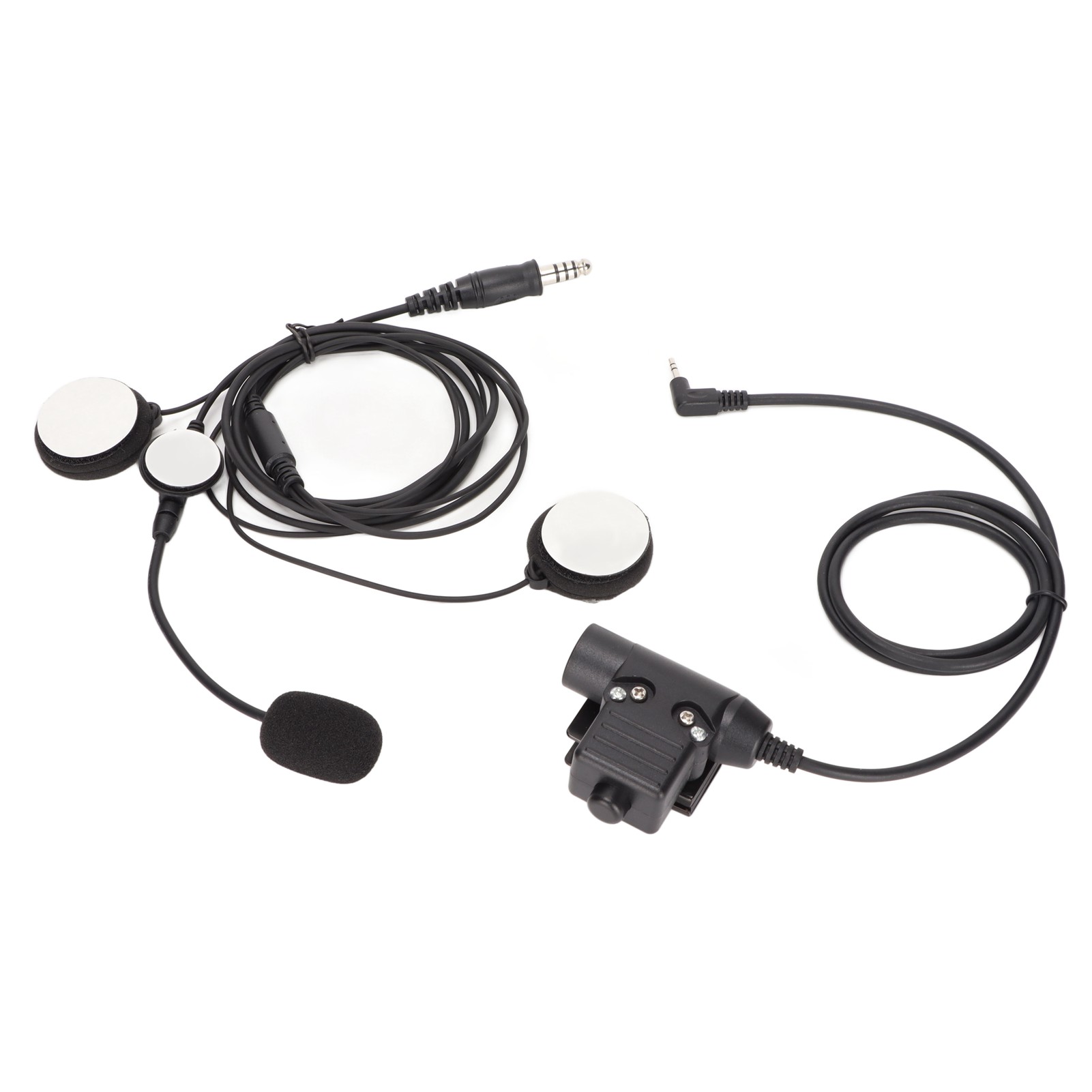 Bilaterale In-ear-motorradhelm-kopfhörer Mit U94 Ptt-headset-mikrofon Und 7,1-mm-klinkenstecker, Kompatibel Mit Motorola T5428, 6200c, T80 Und Anderen 2,5-mm-intercom-systemen.