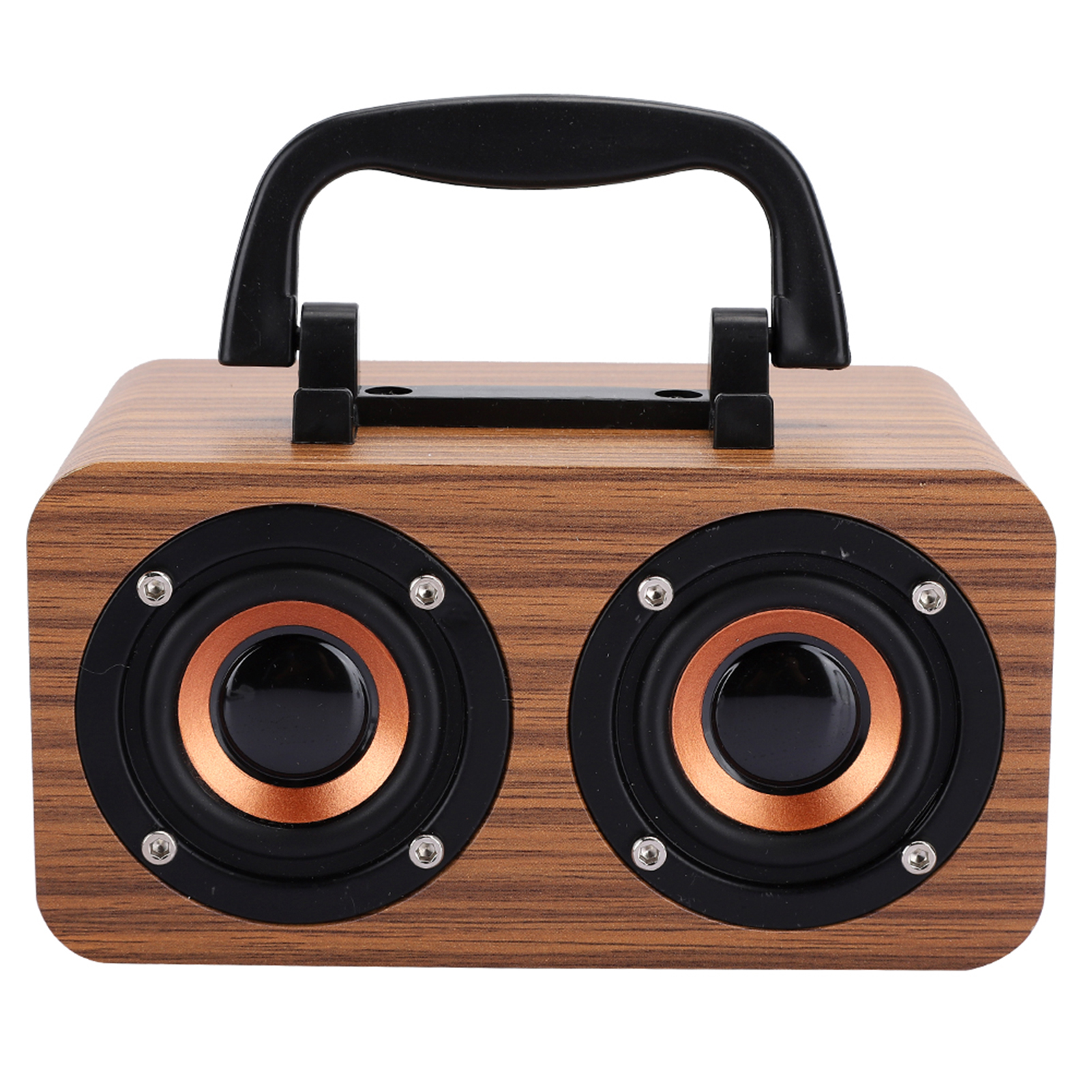 Kabelloser Bluetooth-lautsprecher Im Retro-stil Aus Holz, Tragbarer Musikplayer Für Mobiltelefon Und Pc, Holzoptik