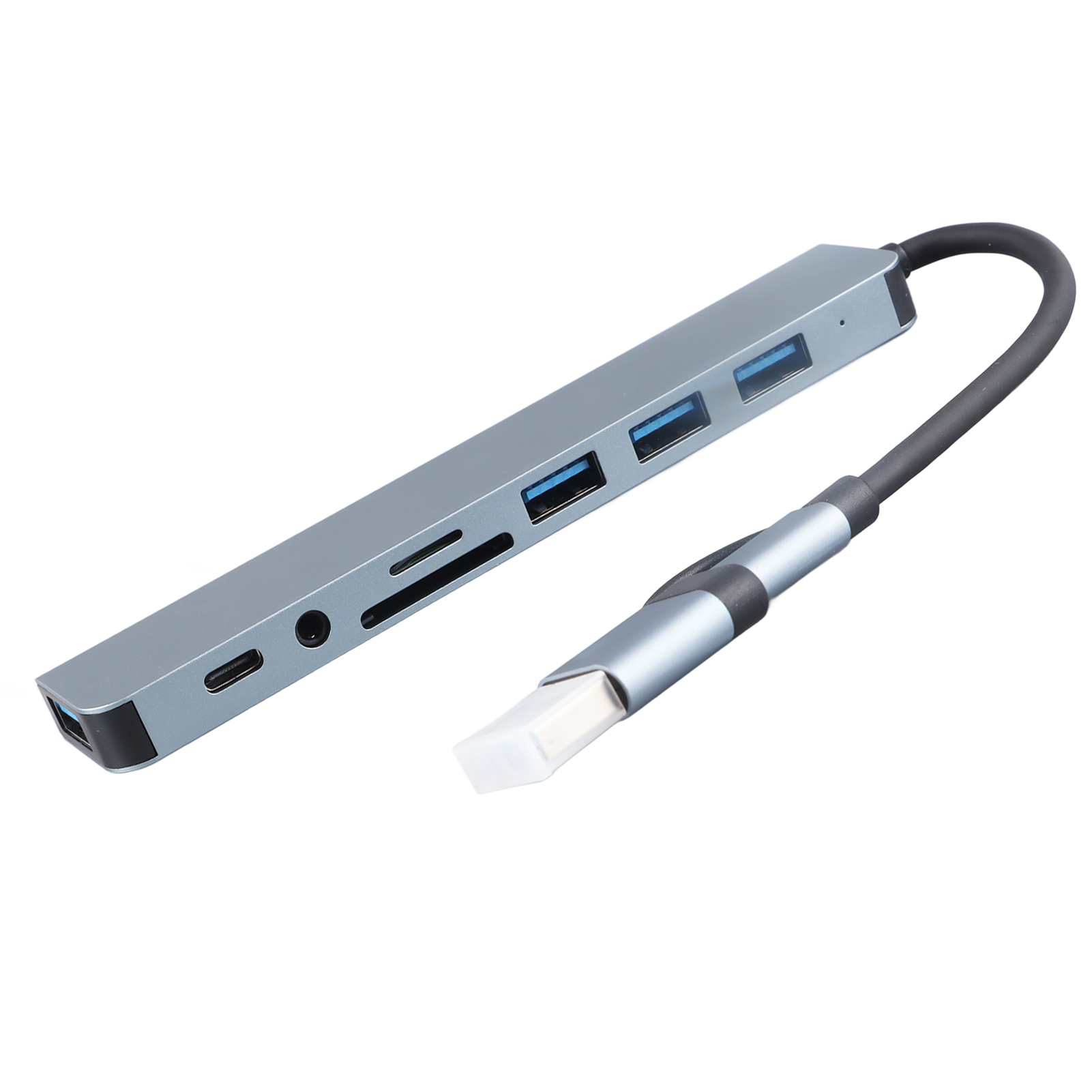 8-in-1 Usb 3.0 Typ-c Hub, Hohe Geschwindigkeit, Stabil, Aus Aluminiumlegierung, Plug & Play, Für Handy, Laptop Und Tablet.